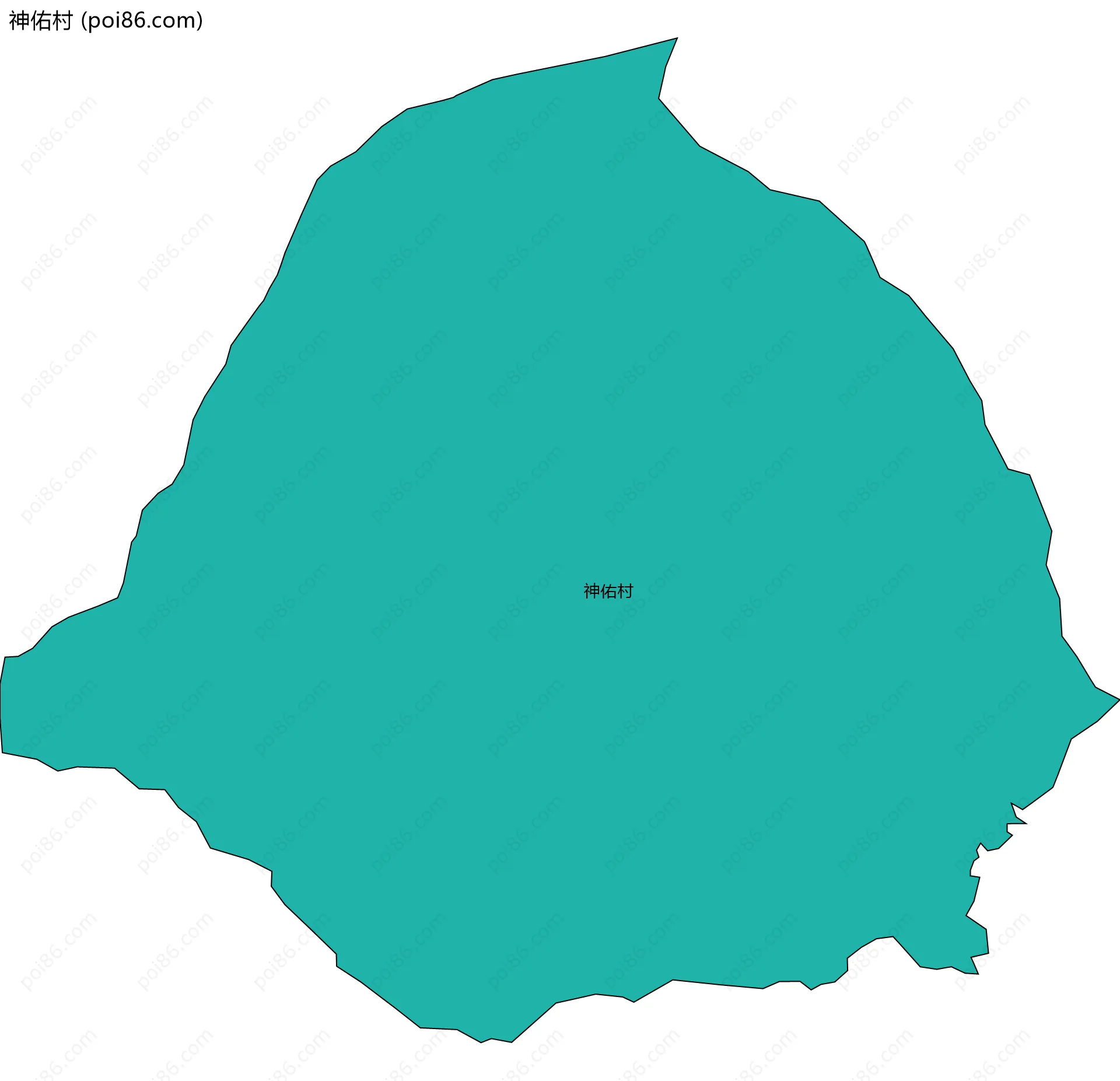 神佑村边界地图