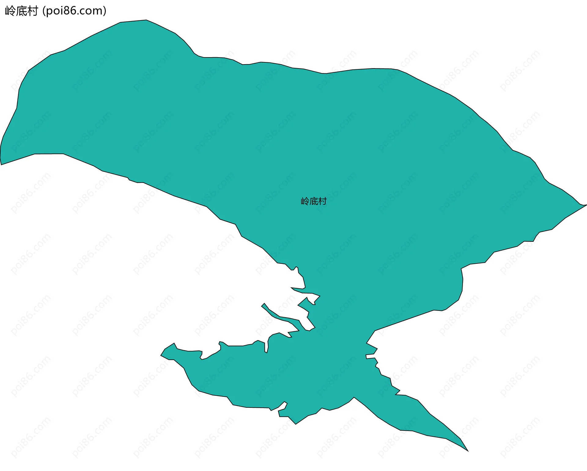 岭底村边界地图