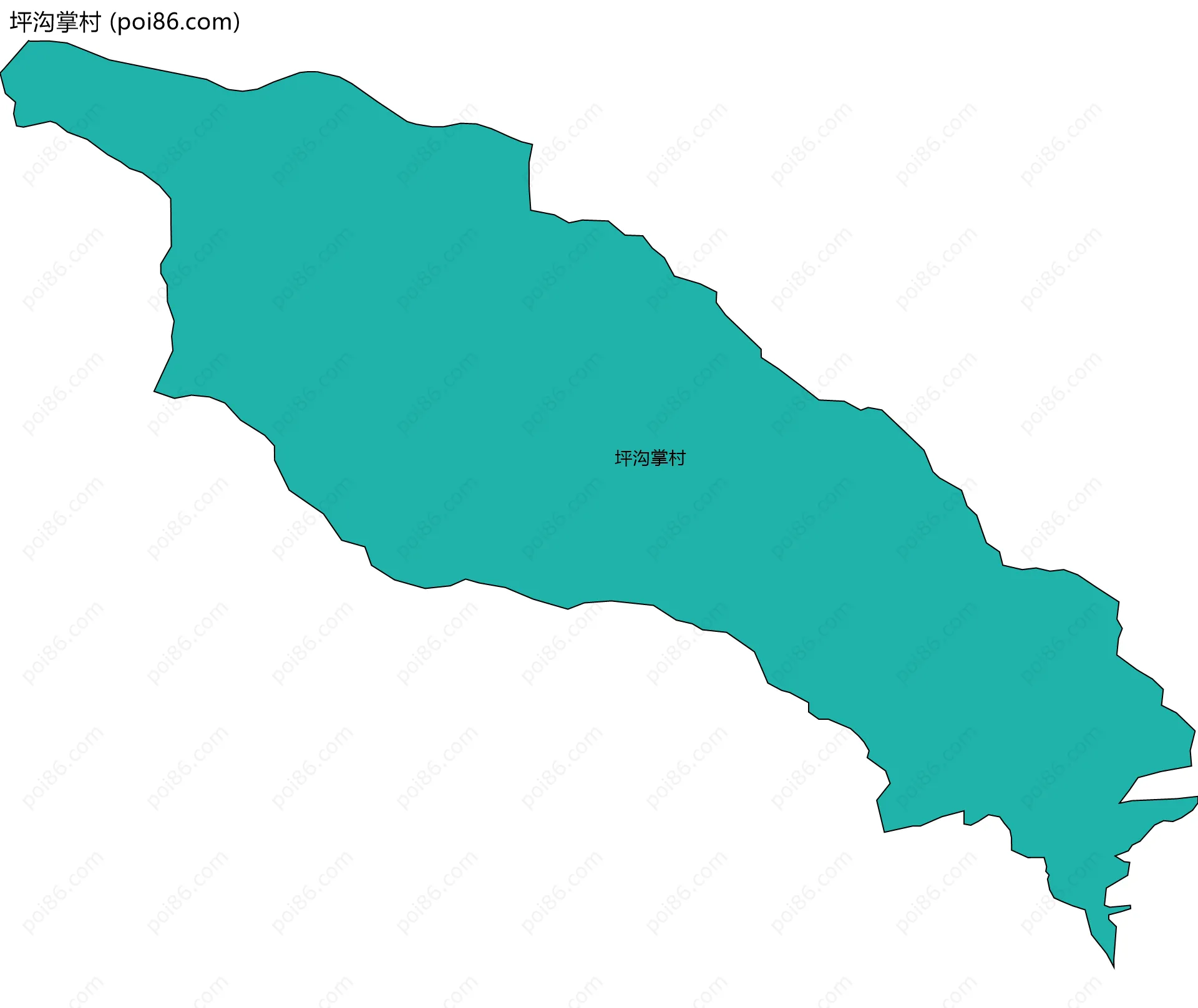 坪沟掌村边界地图