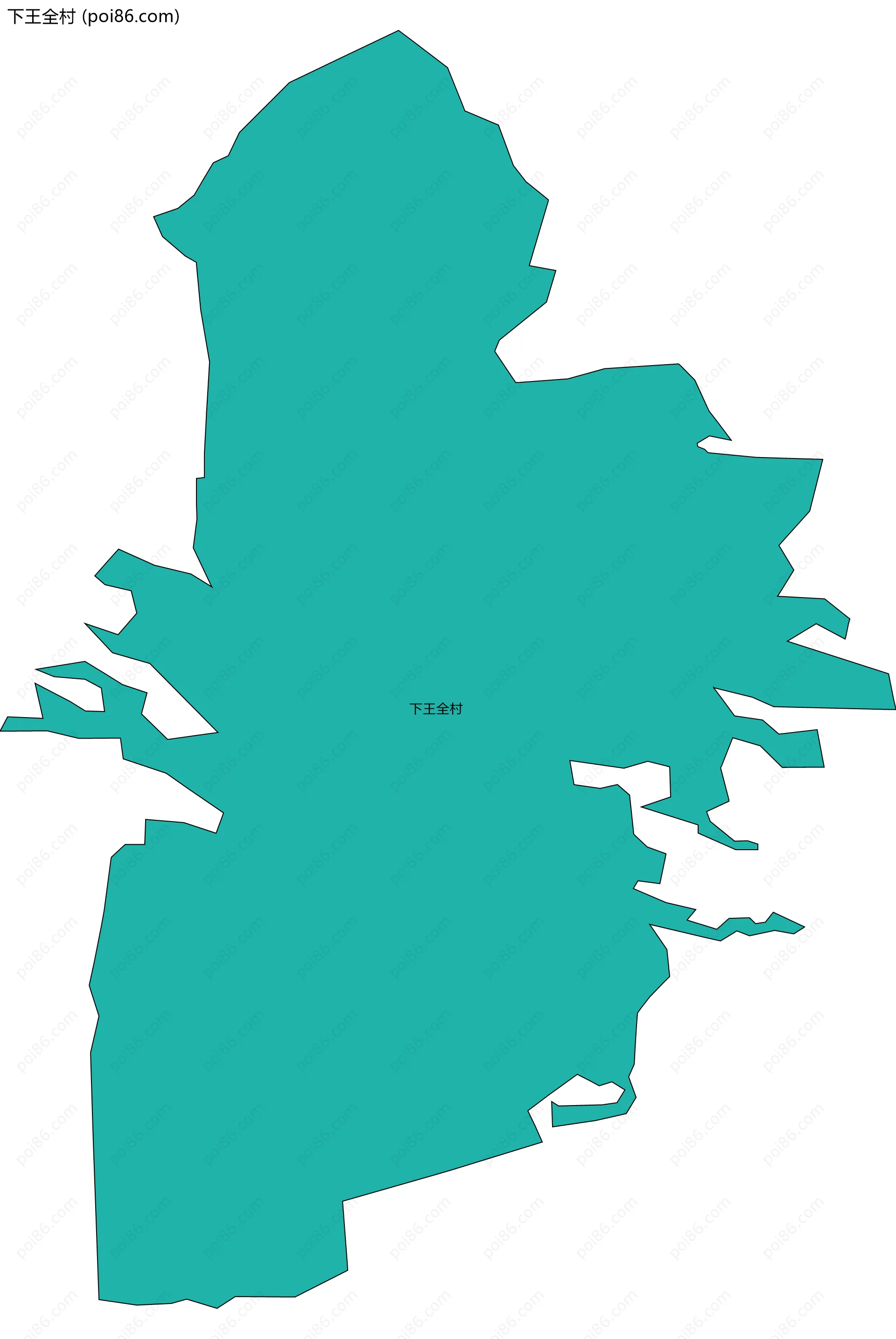 下王全村边界地图