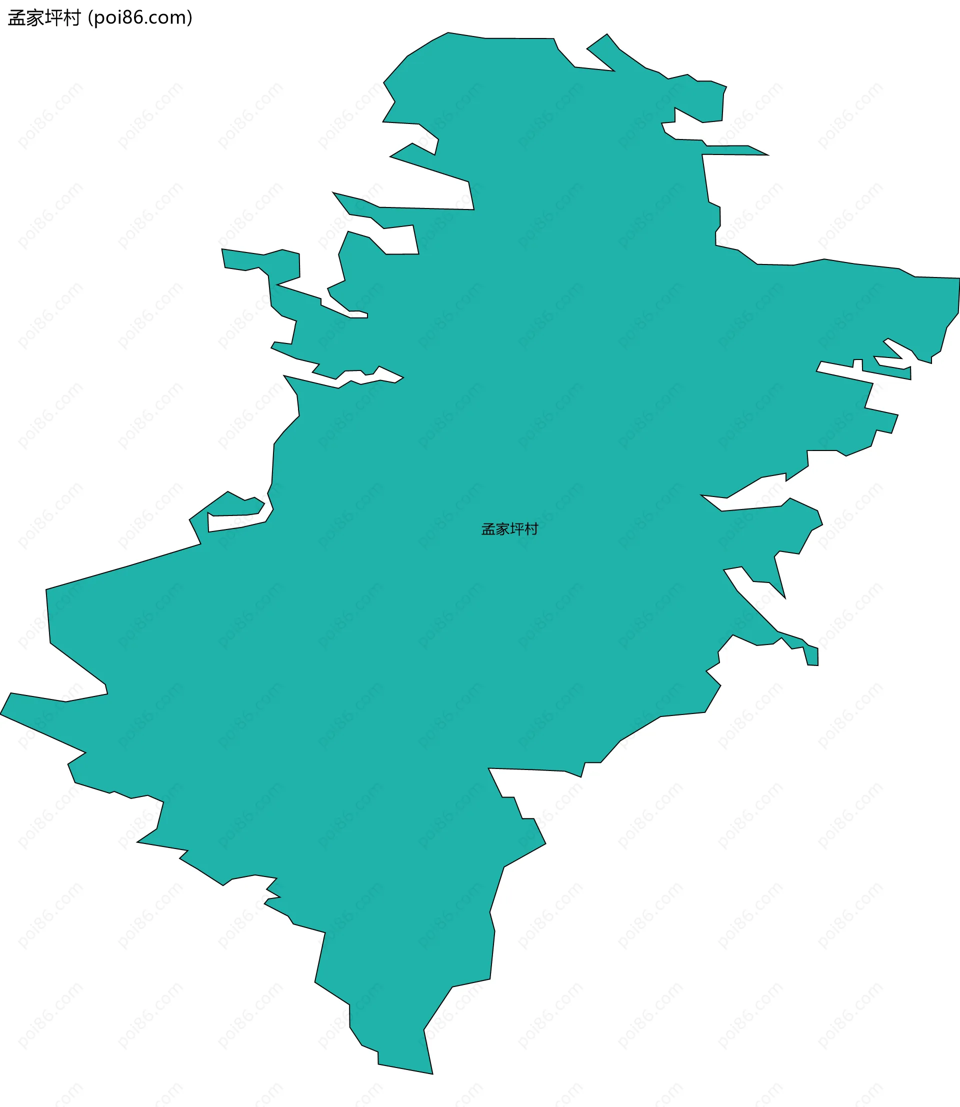 孟家坪村边界地图