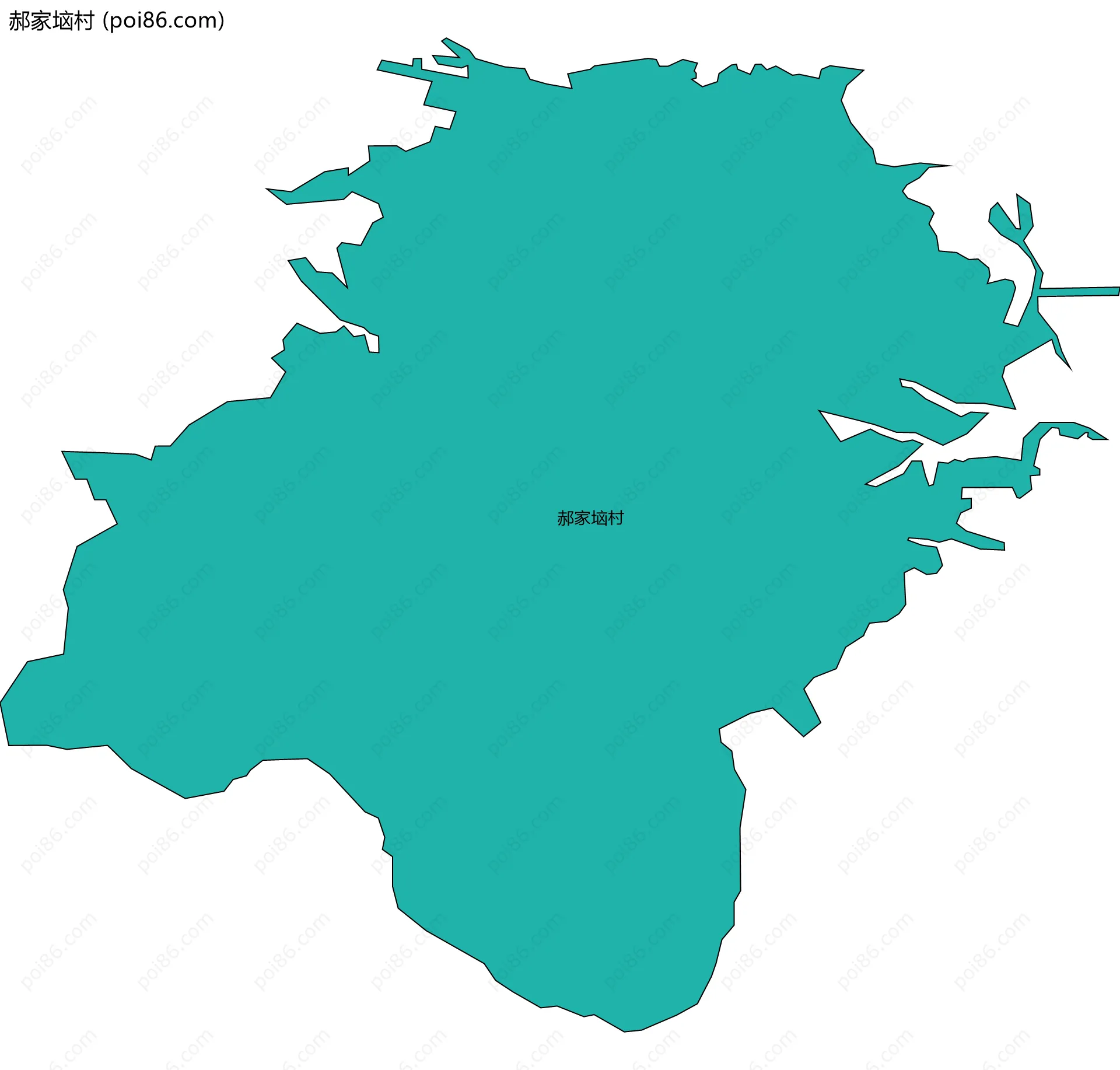 郝家垴村边界地图