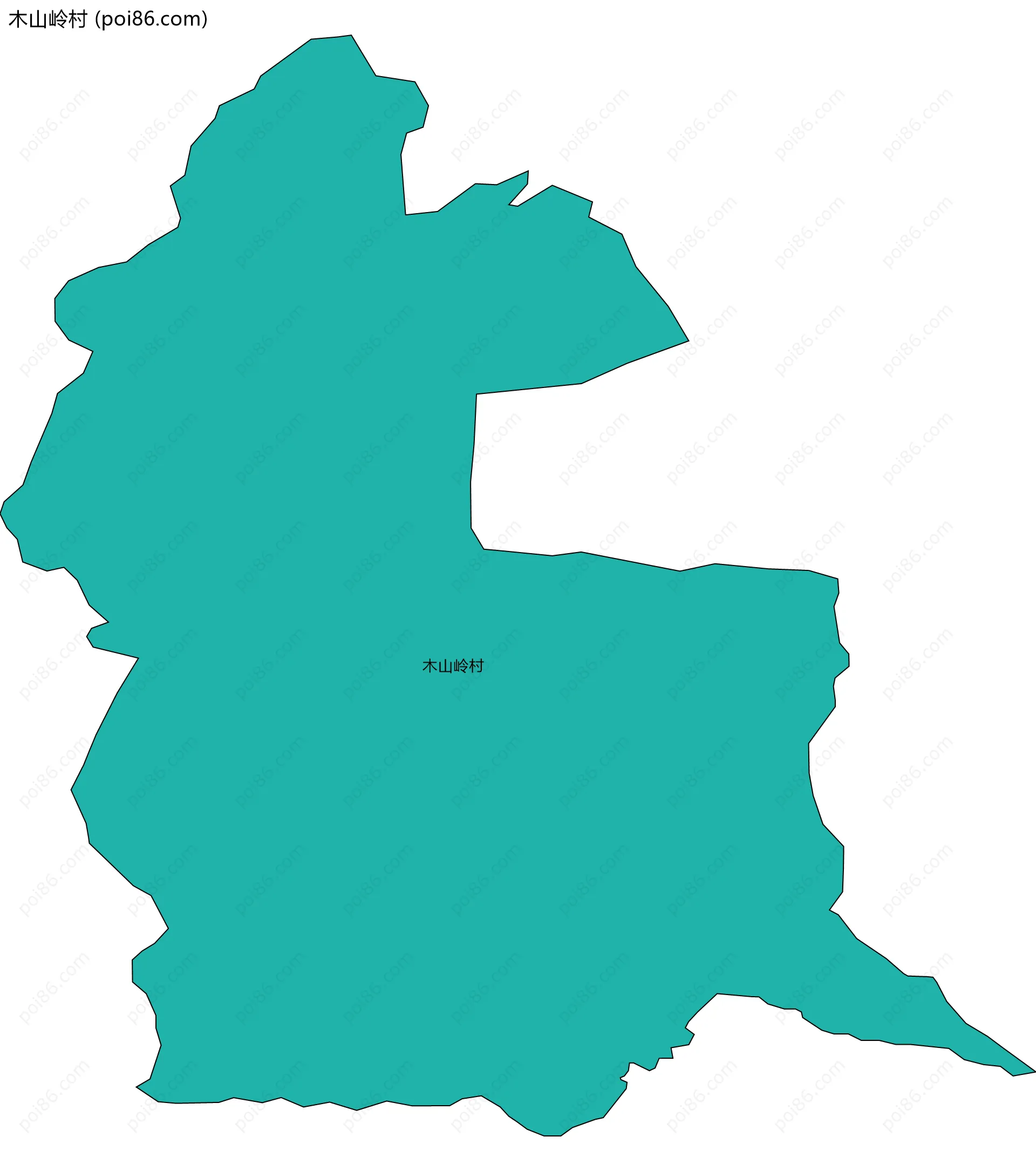 木山岭村边界地图