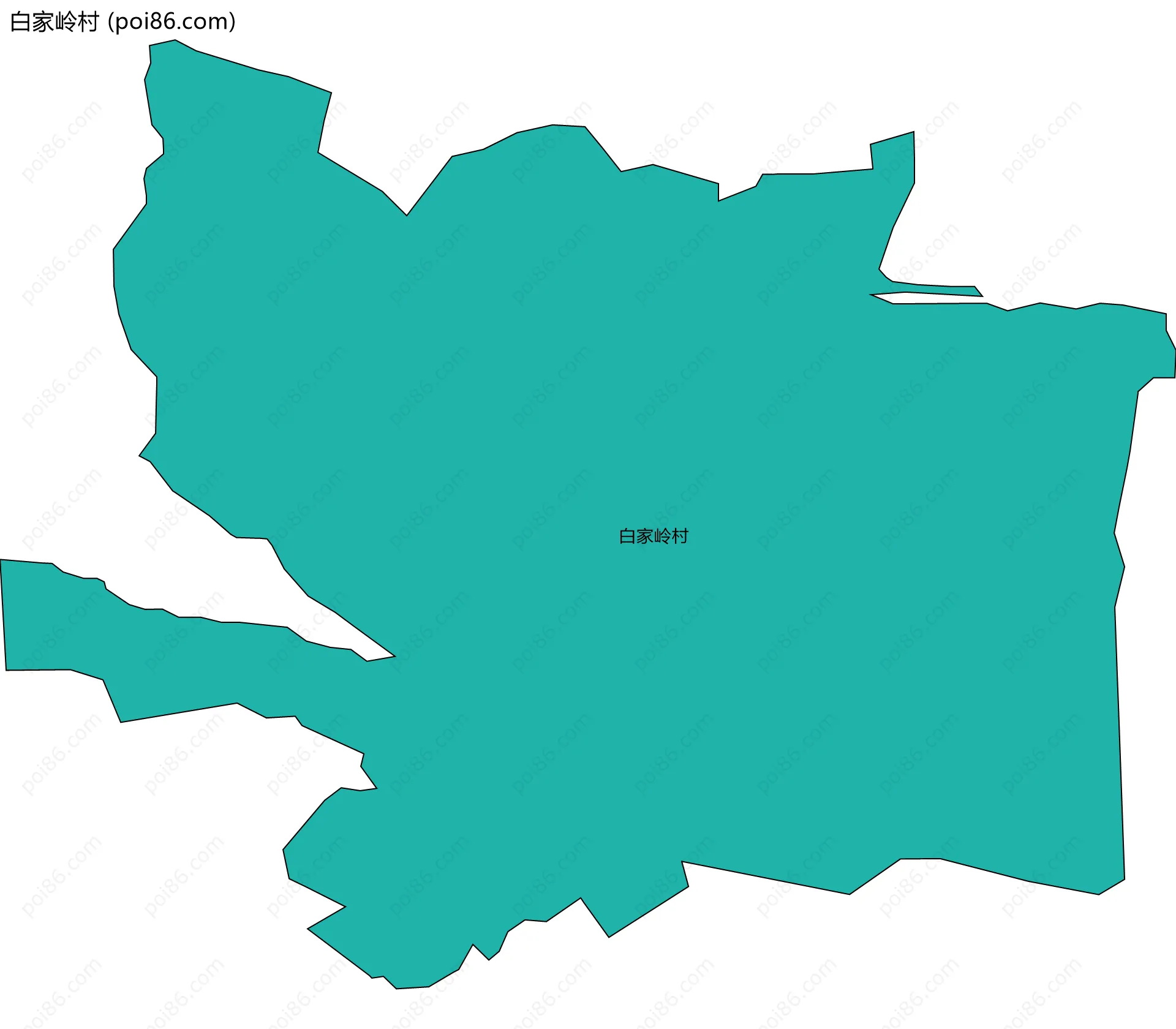 白家岭村边界地图
