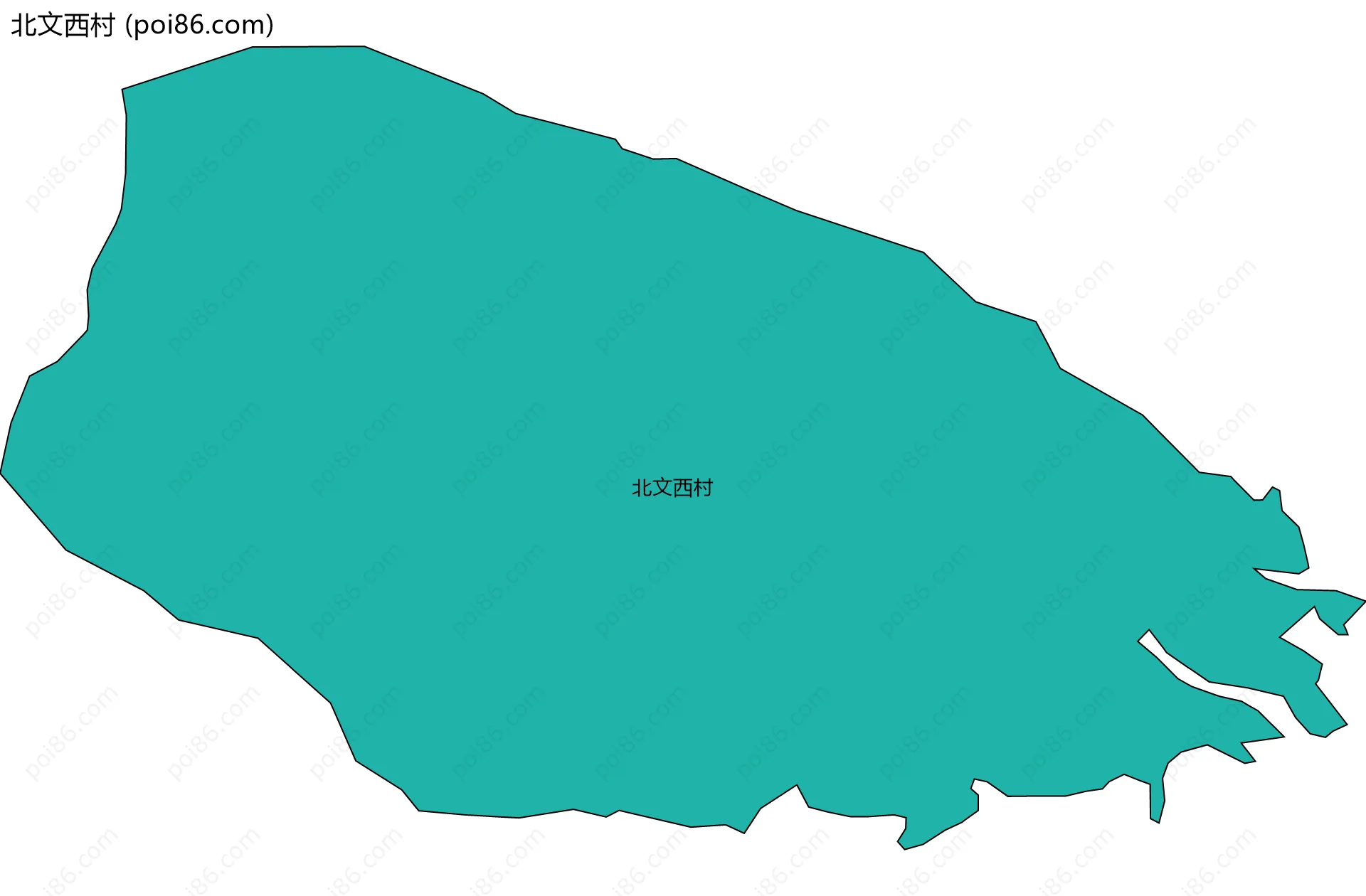北文西村边界地图