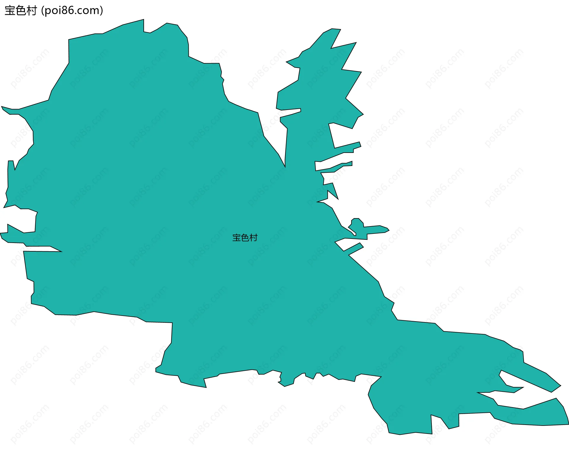 宝色村边界地图
