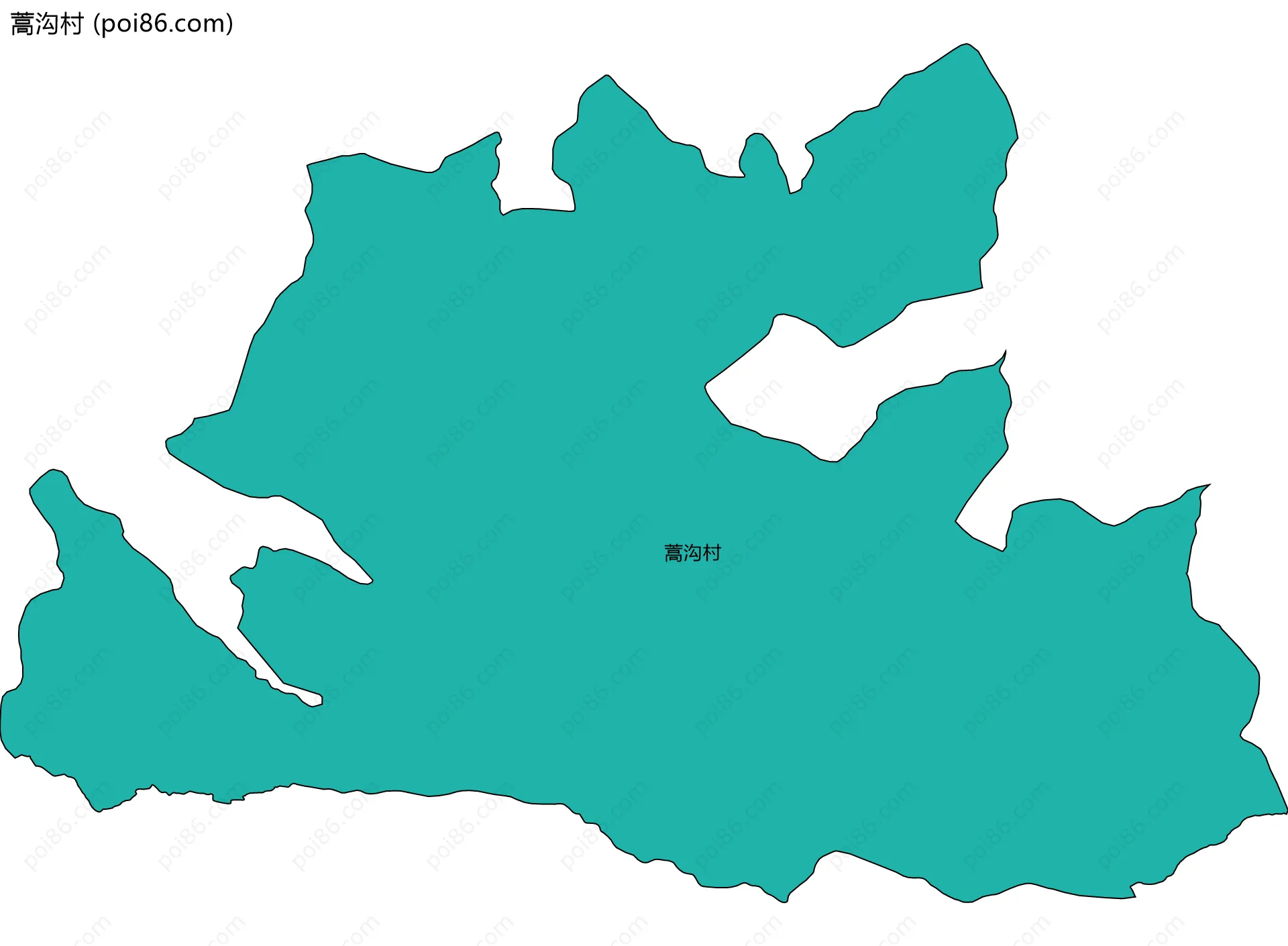 蒿沟村边界地图