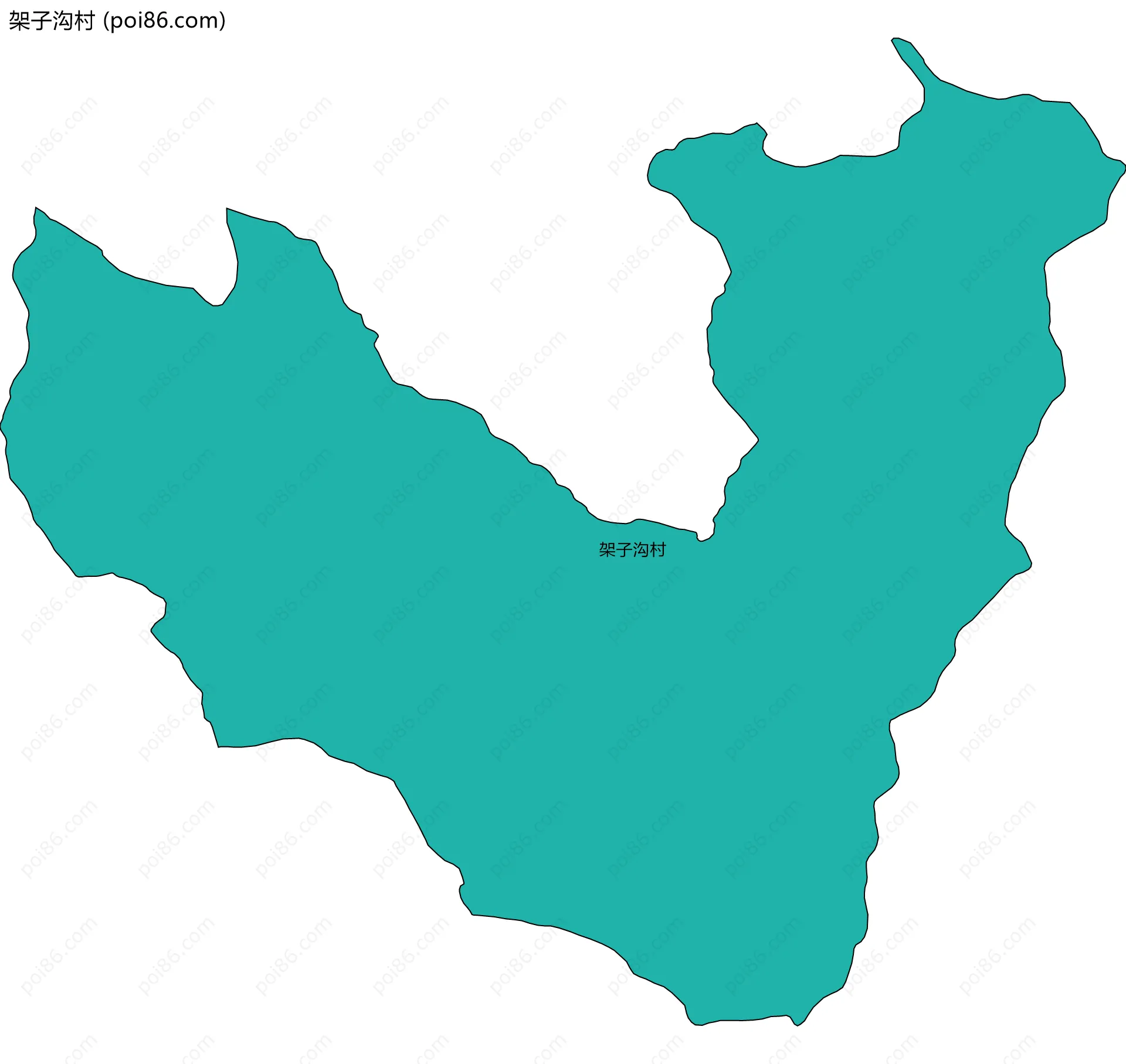 架子沟村边界地图