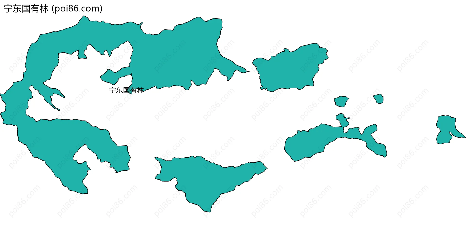 宁东国有林边界地图