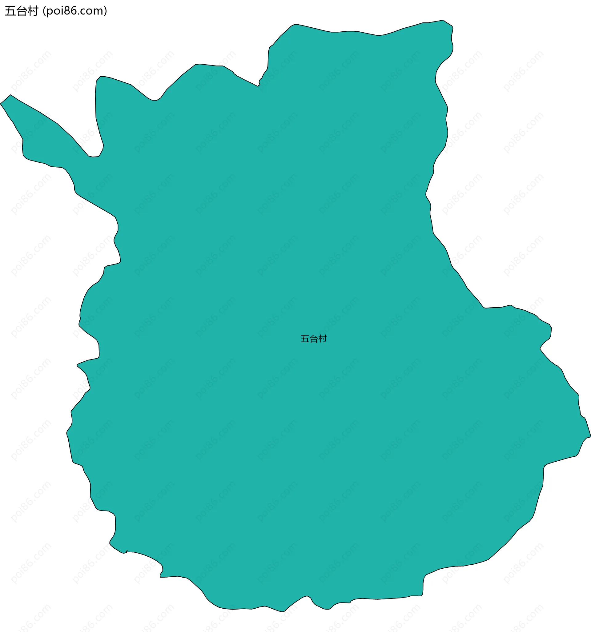 五台村边界地图