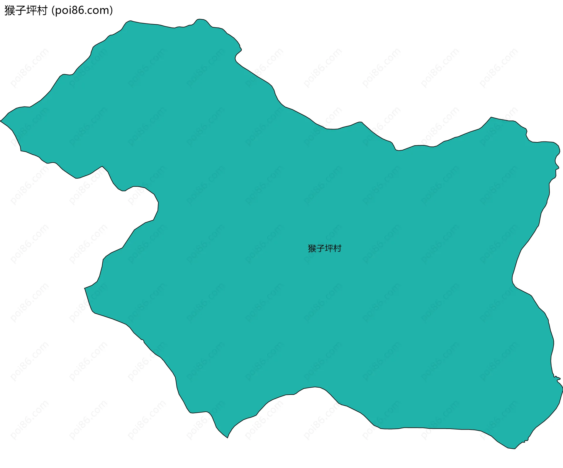 猴子坪村边界地图