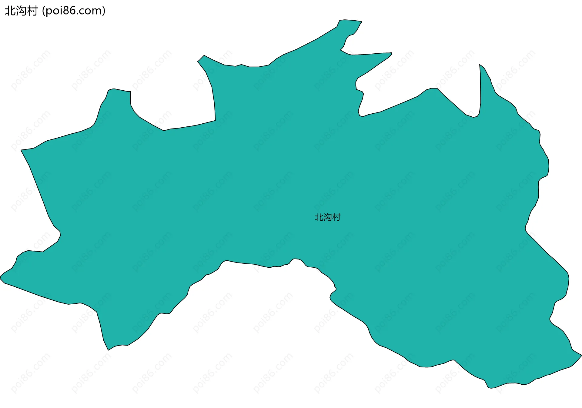 北沟村边界地图