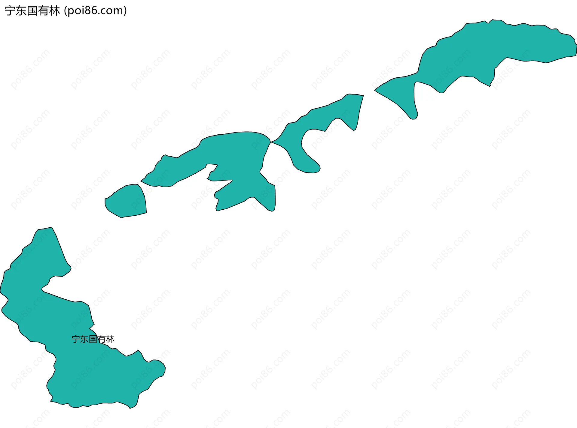 宁东国有林边界地图