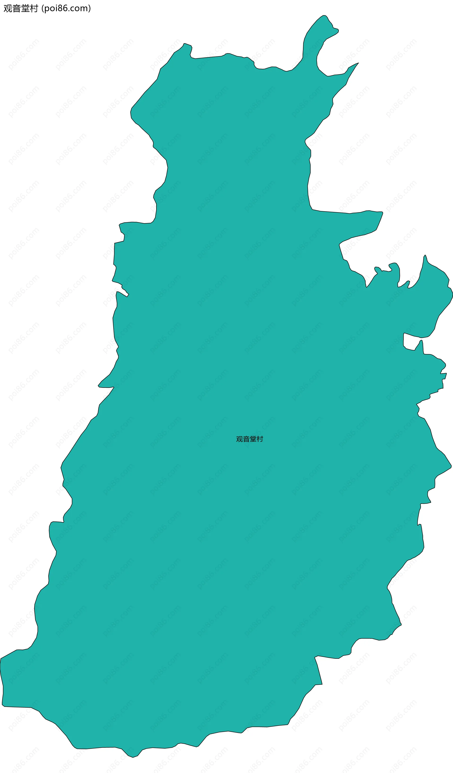 观音堂村边界地图