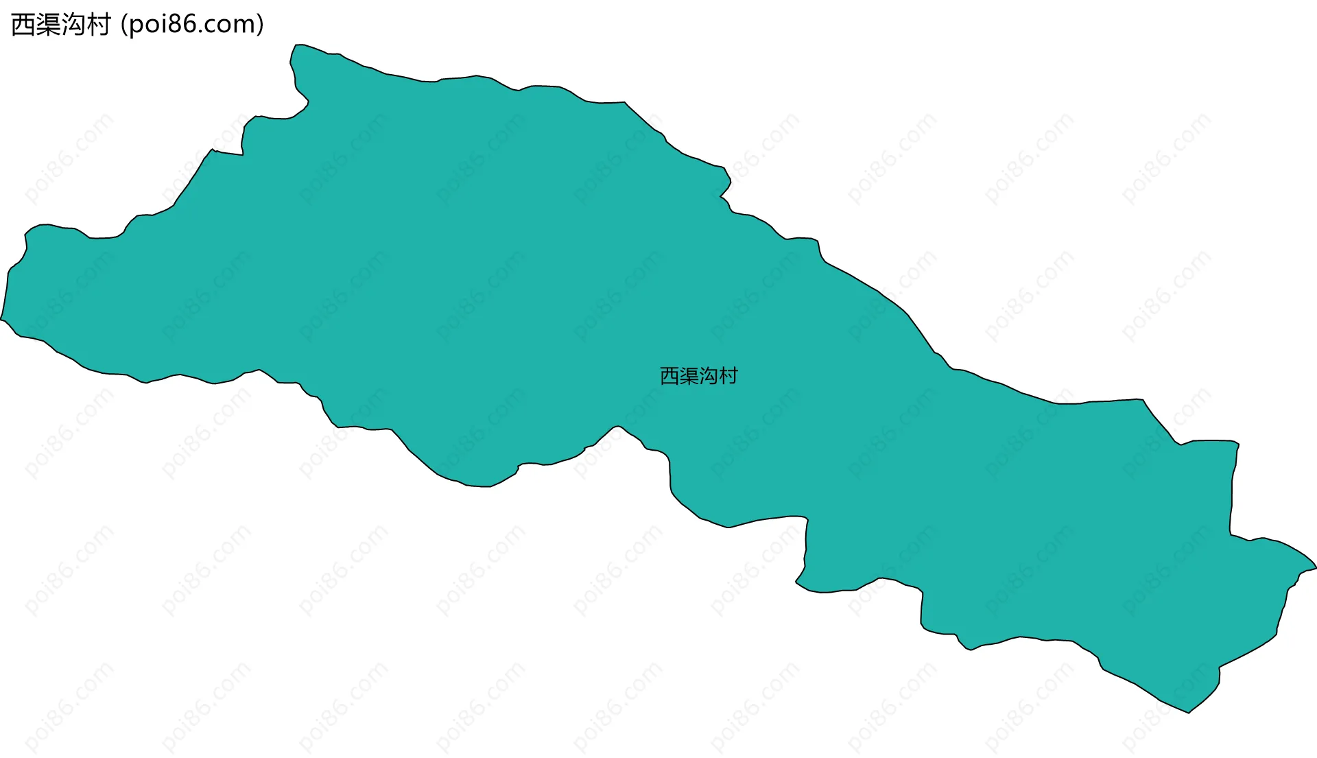 西渠沟村边界地图