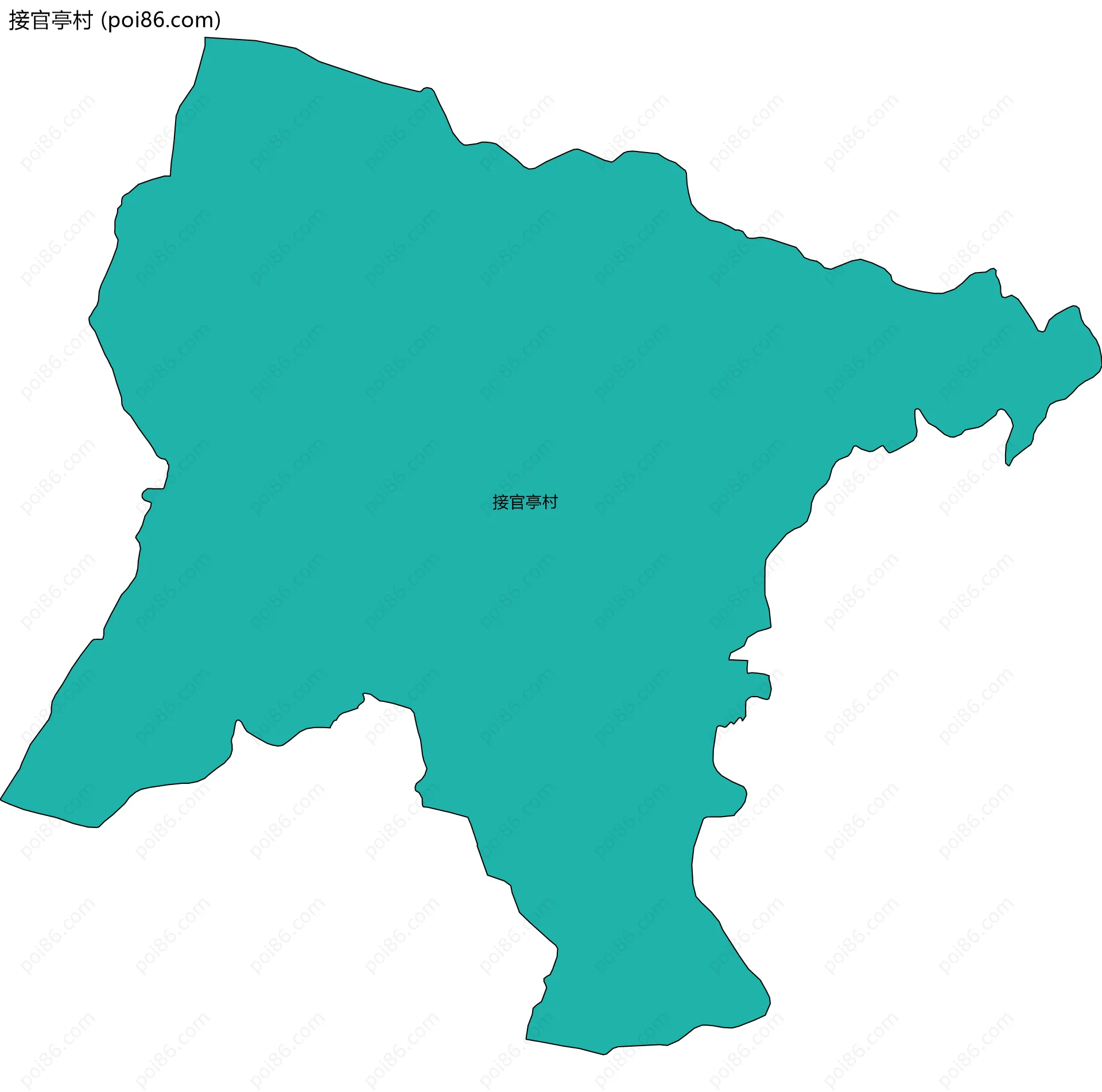 接官亭村边界地图