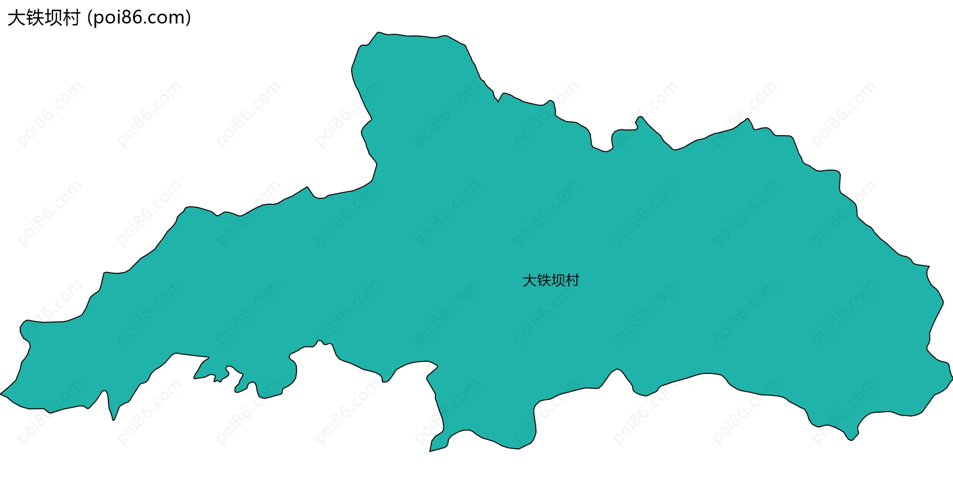 大铁坝村边界地图