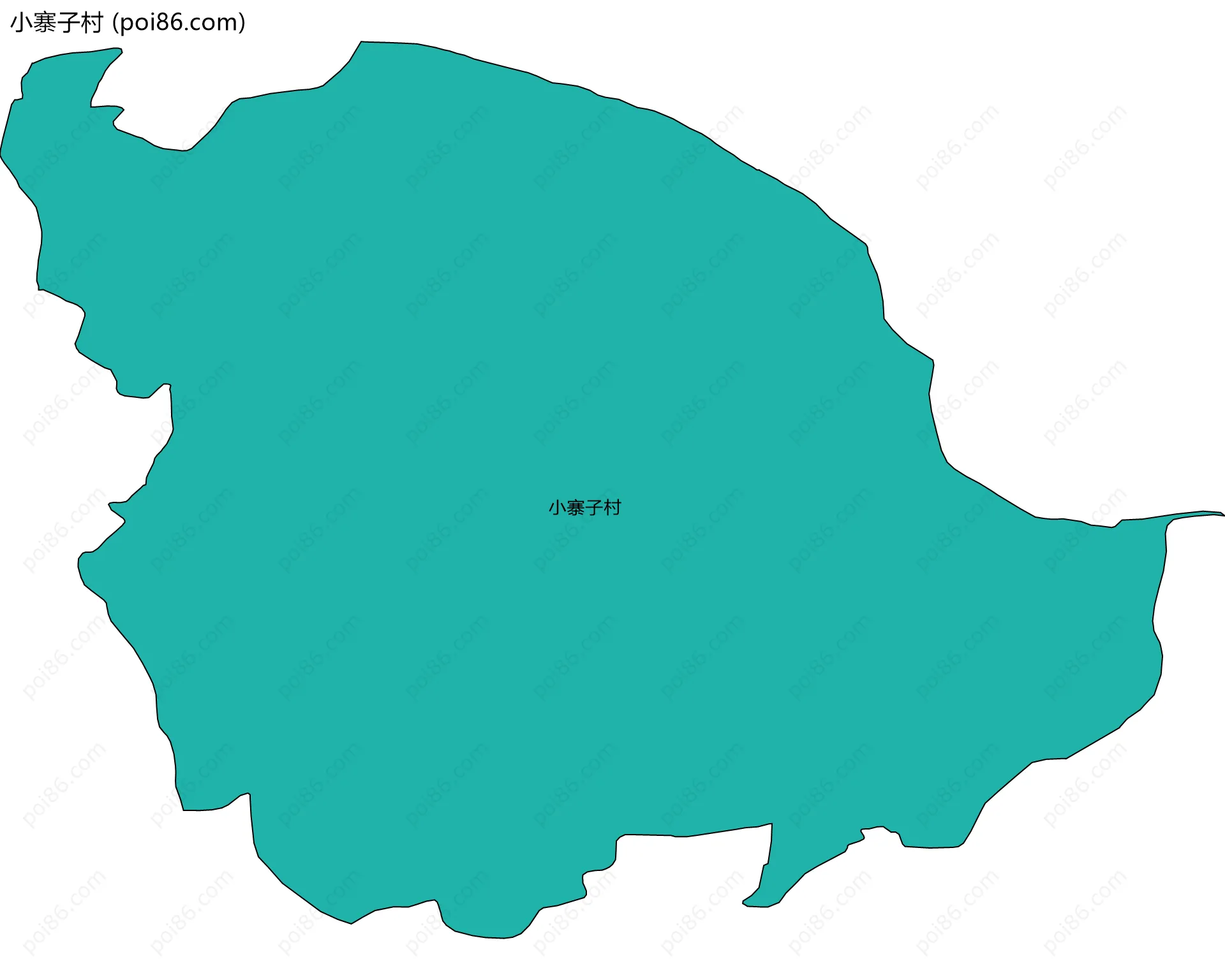 小寨子村边界地图