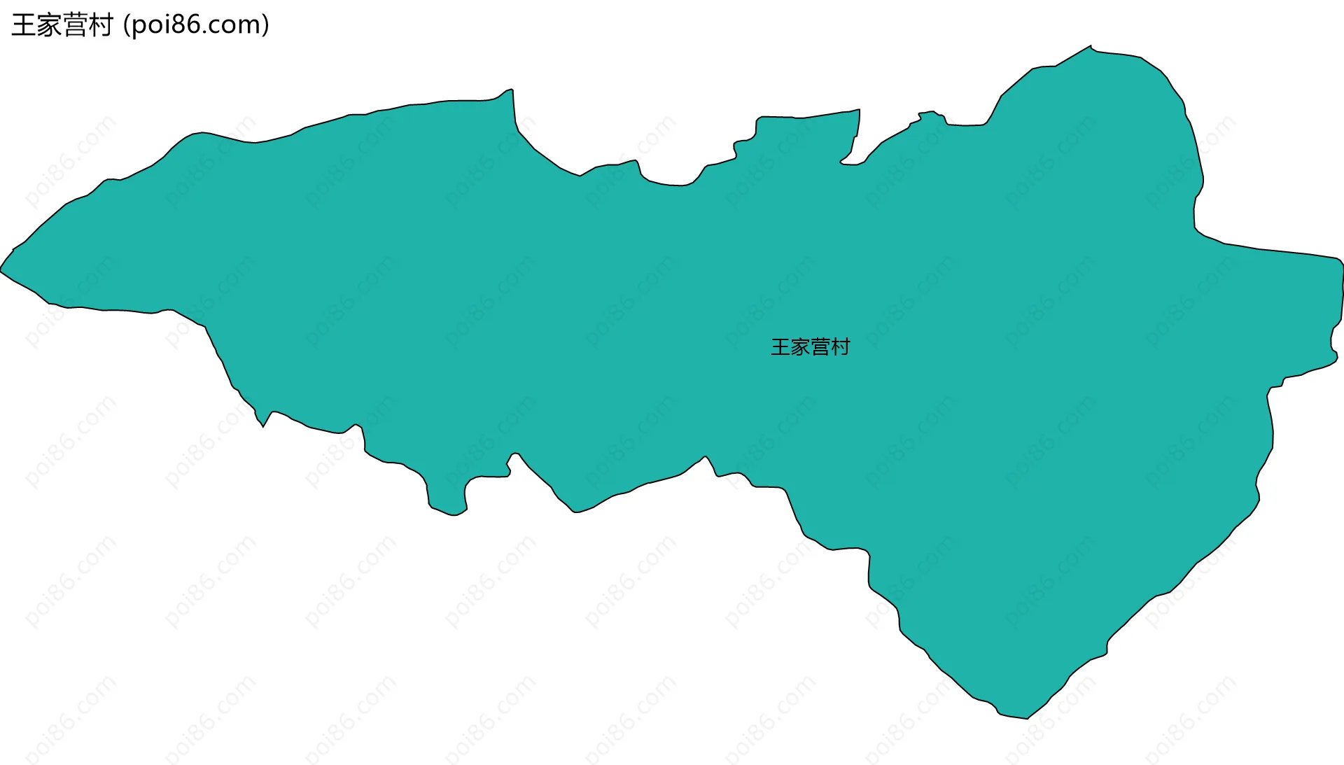 王家营村边界地图