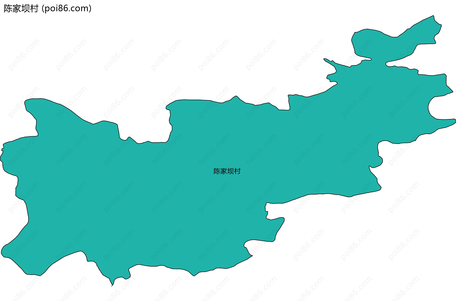 陈家坝村边界地图