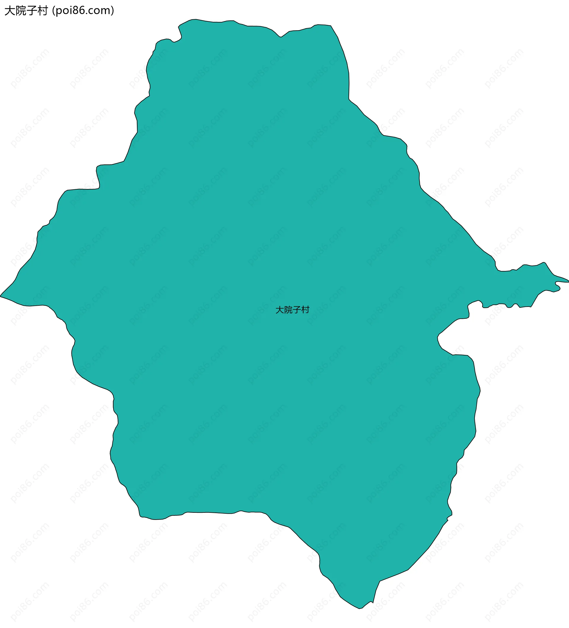 大院子村边界地图