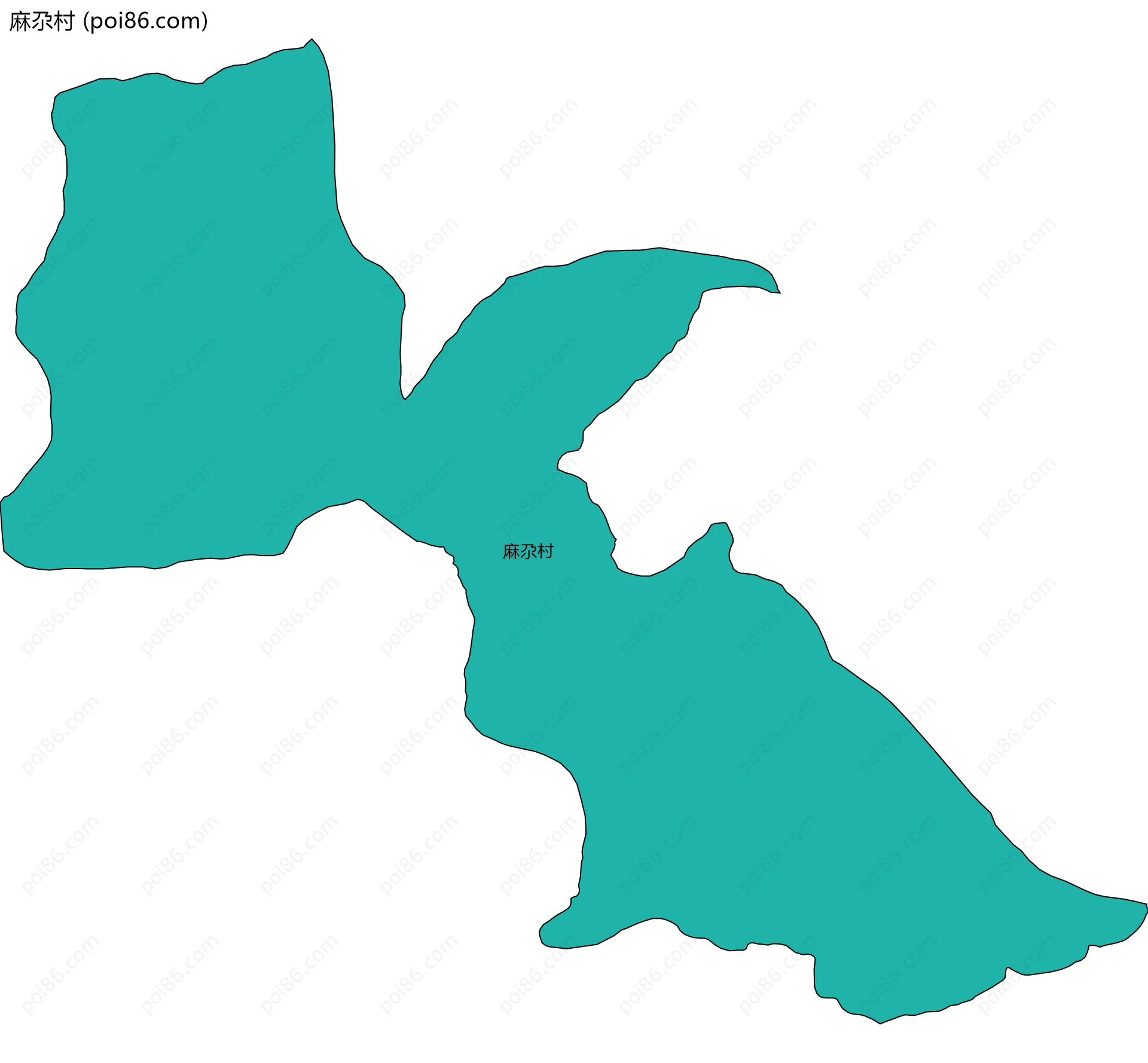 麻尕村边界地图