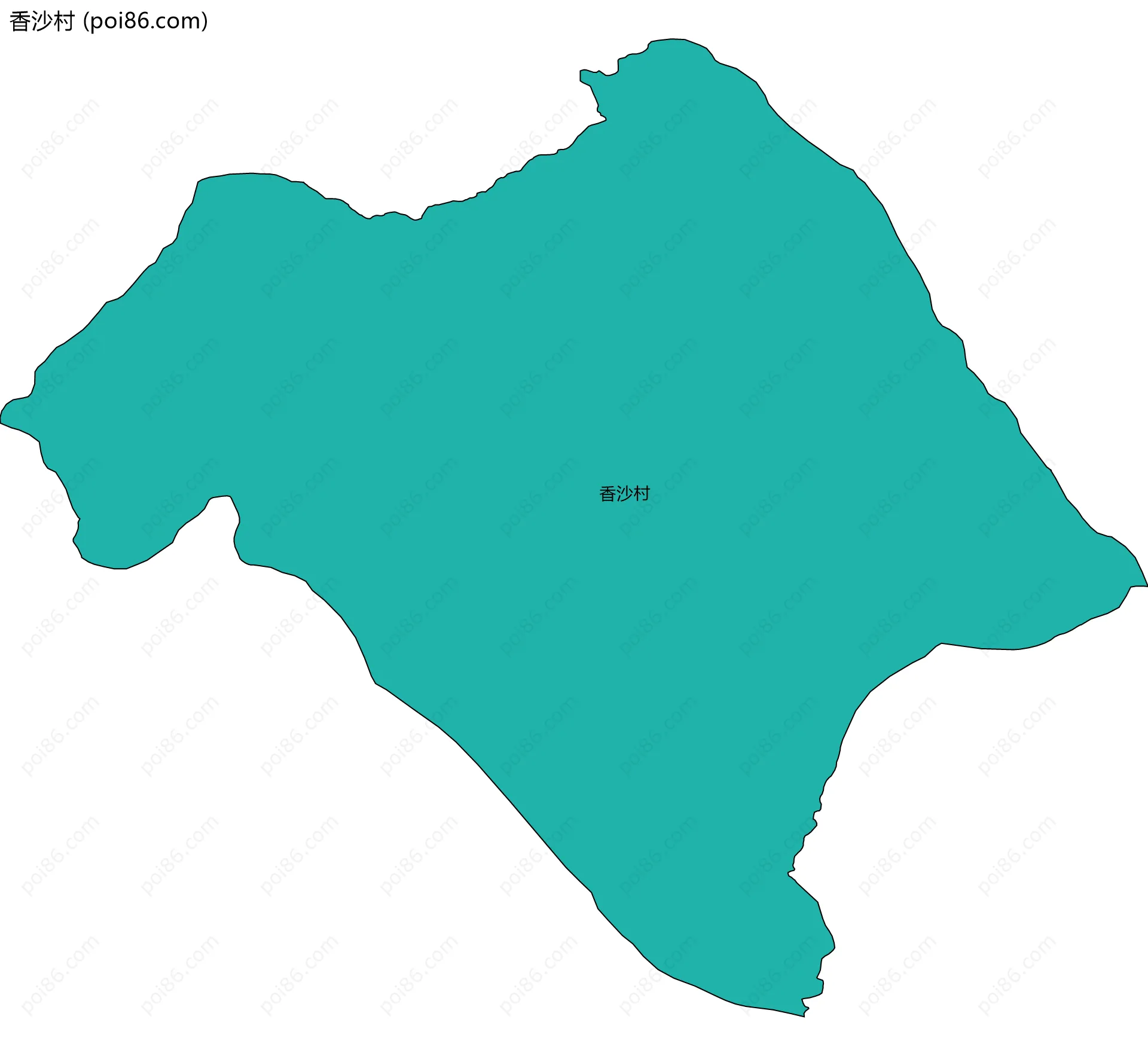 香沙村边界地图