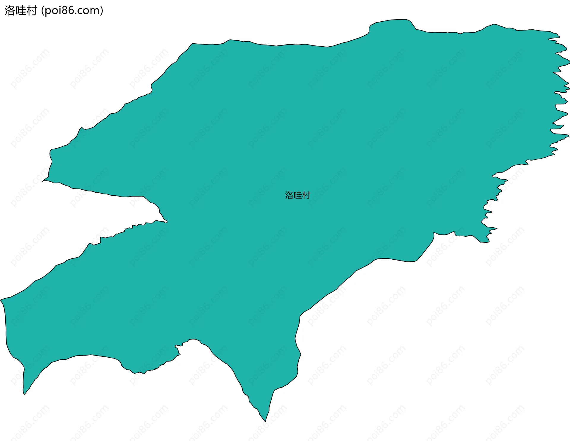 洛哇村边界地图