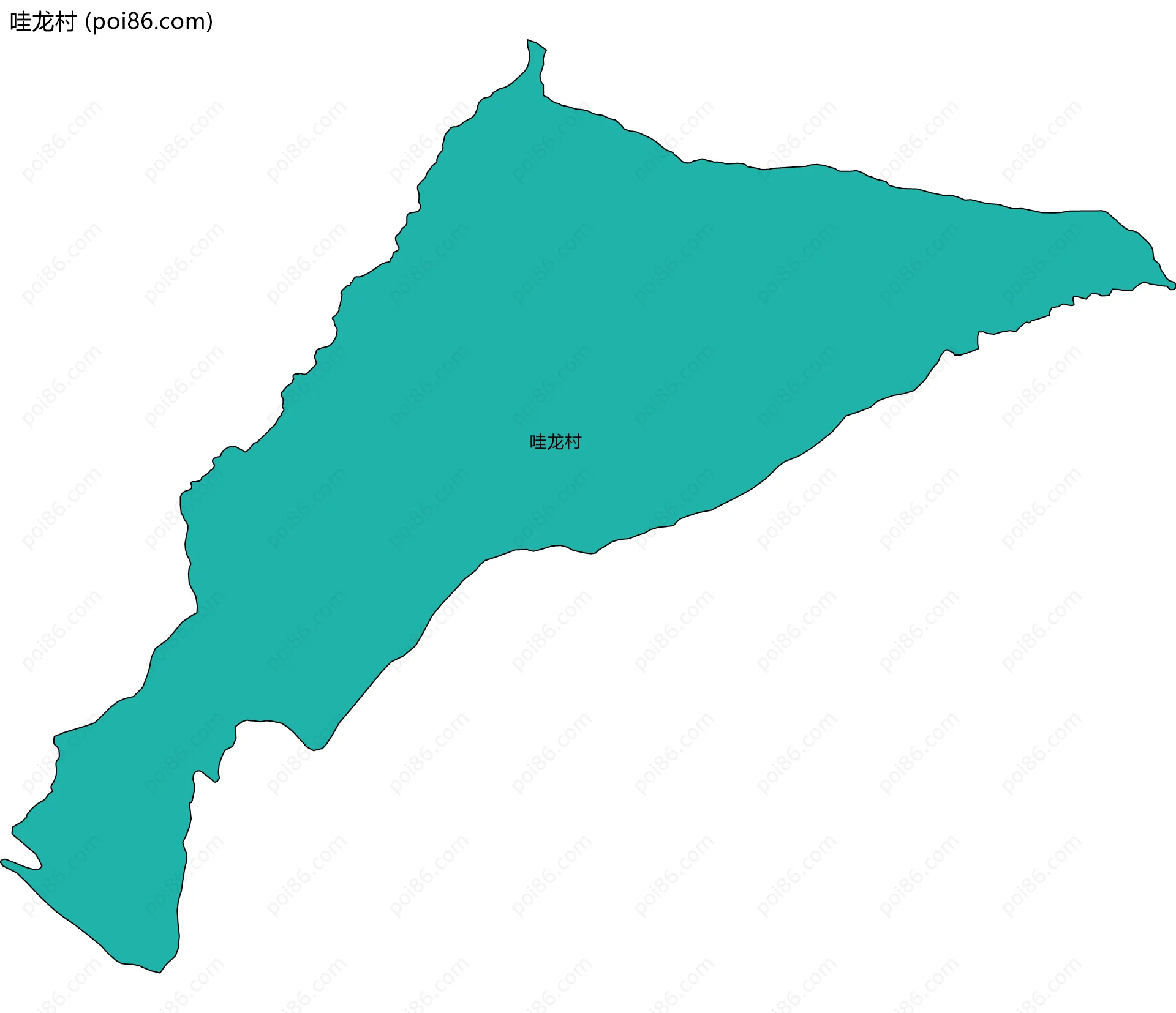 哇龙村边界地图