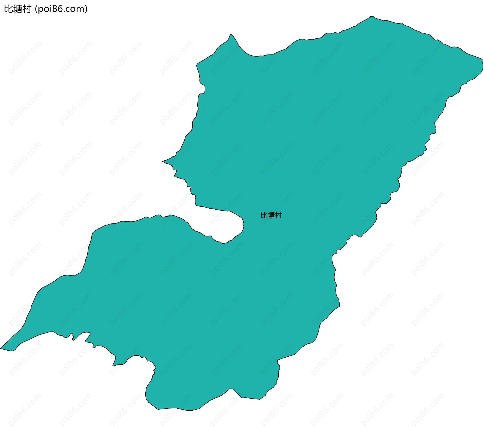 比塘村边界地图