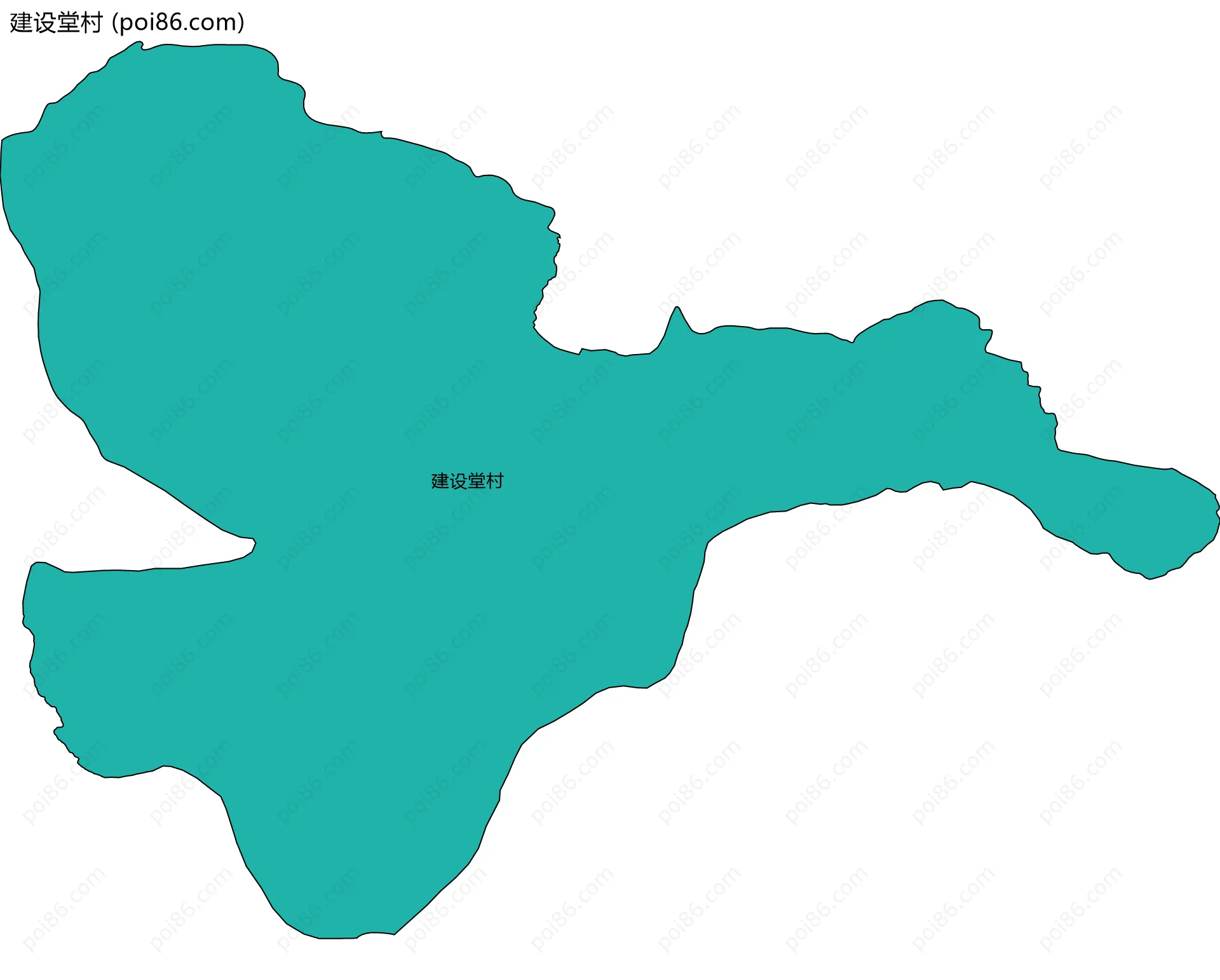 建设堂村边界地图