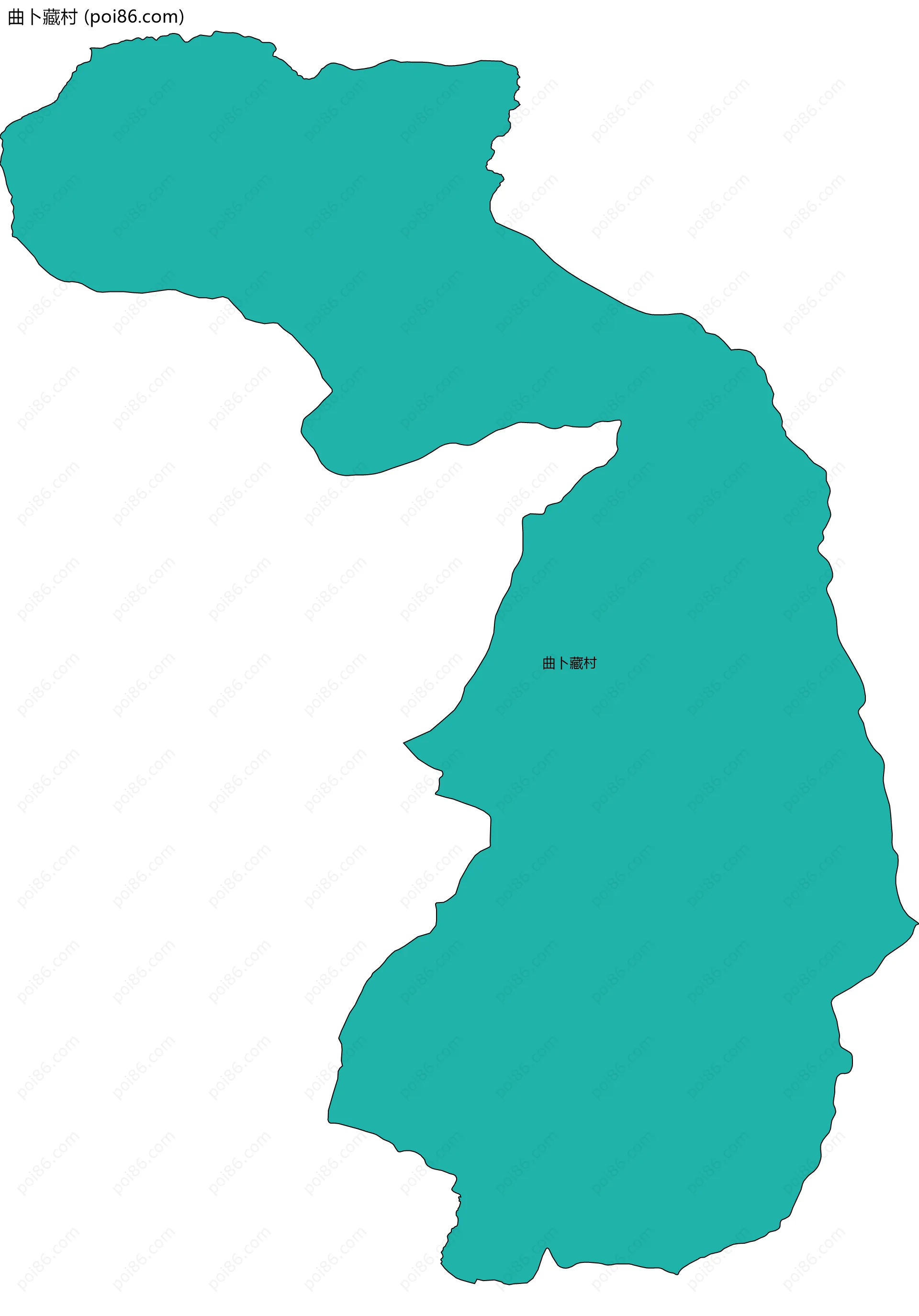 曲卜藏村边界地图