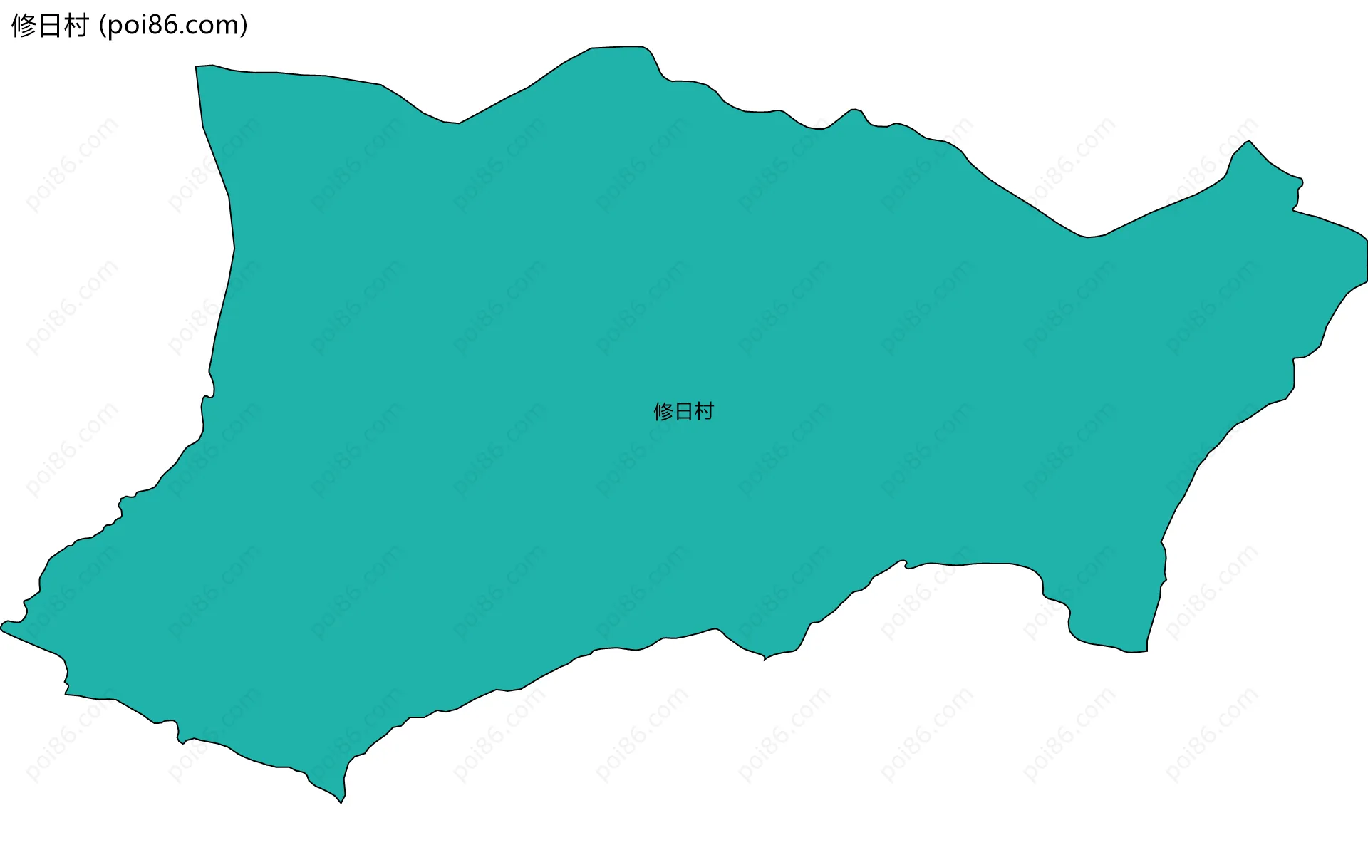 修日村边界地图