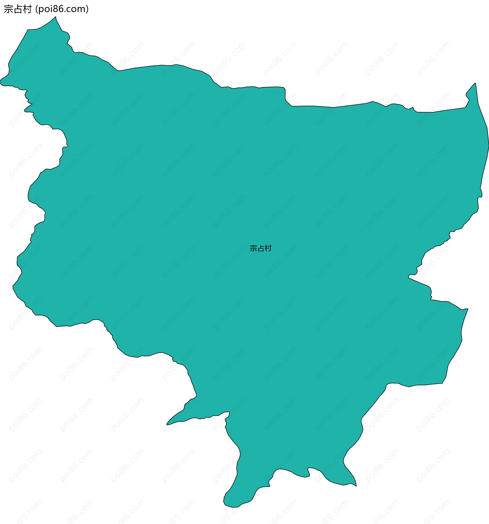 宗占村边界地图