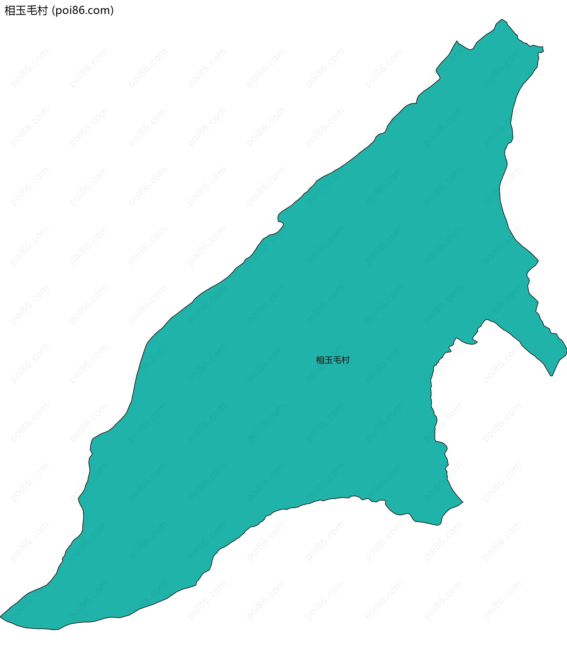 相玉毛村边界地图