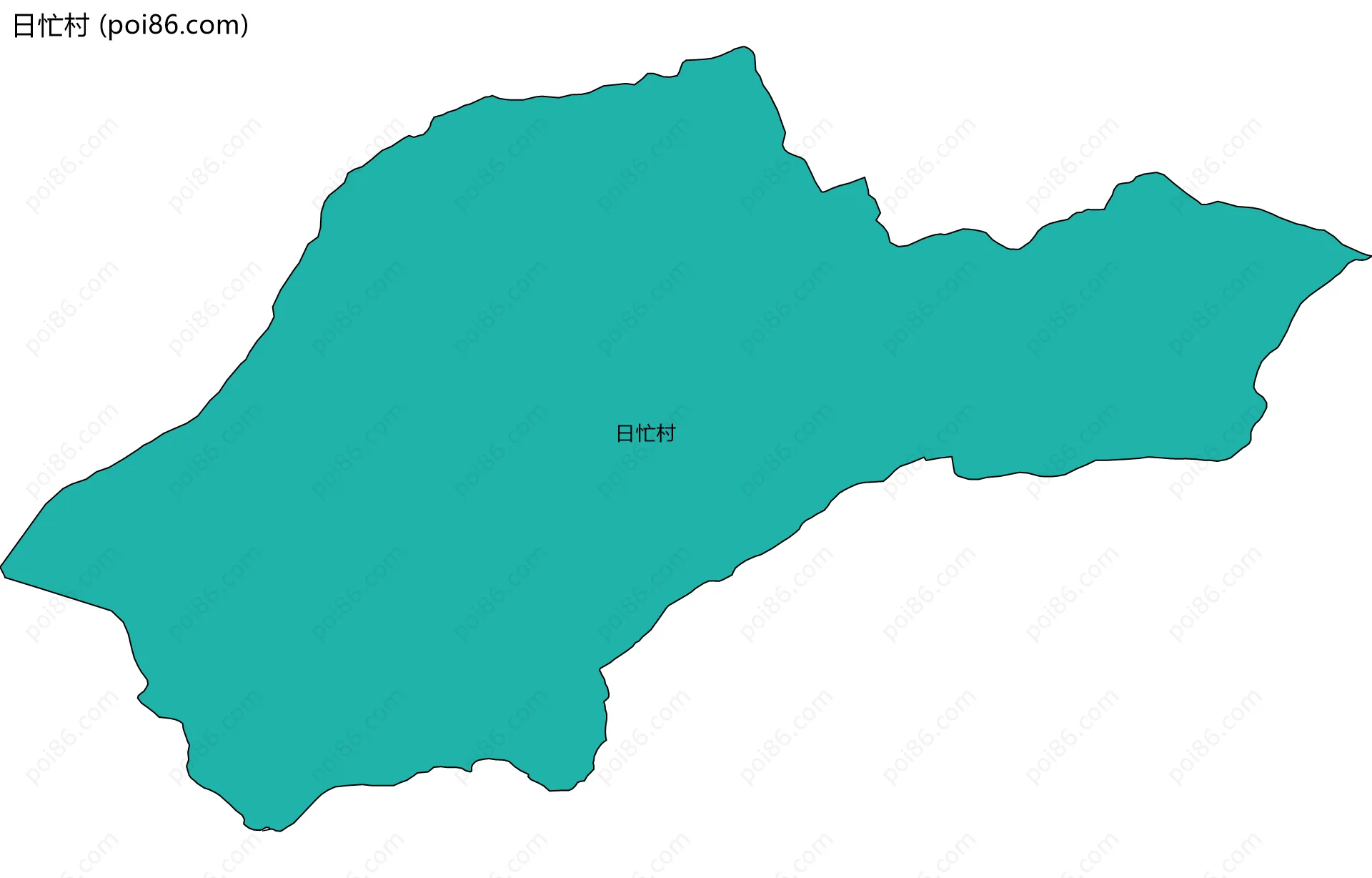 日忙村边界地图