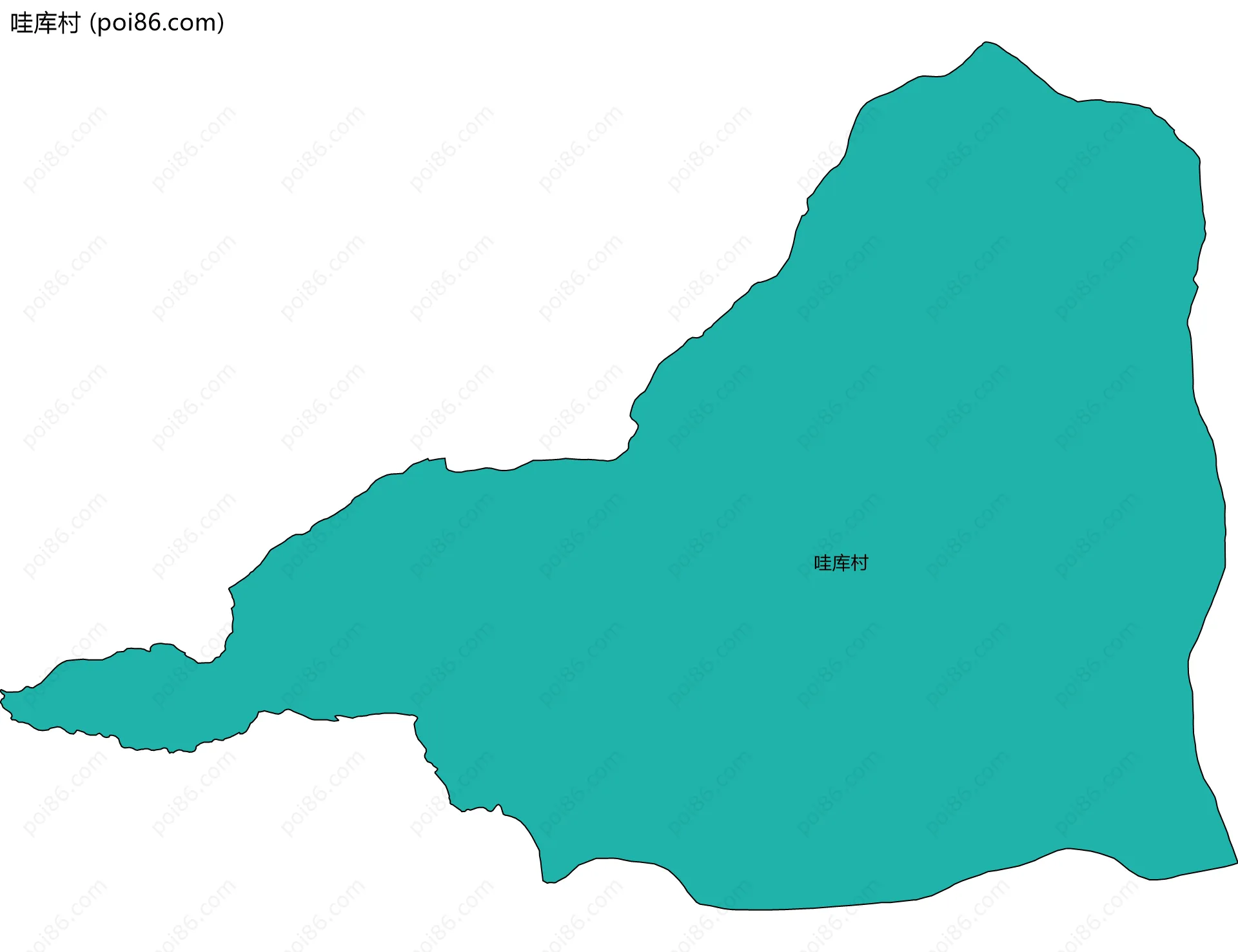 哇库村边界地图