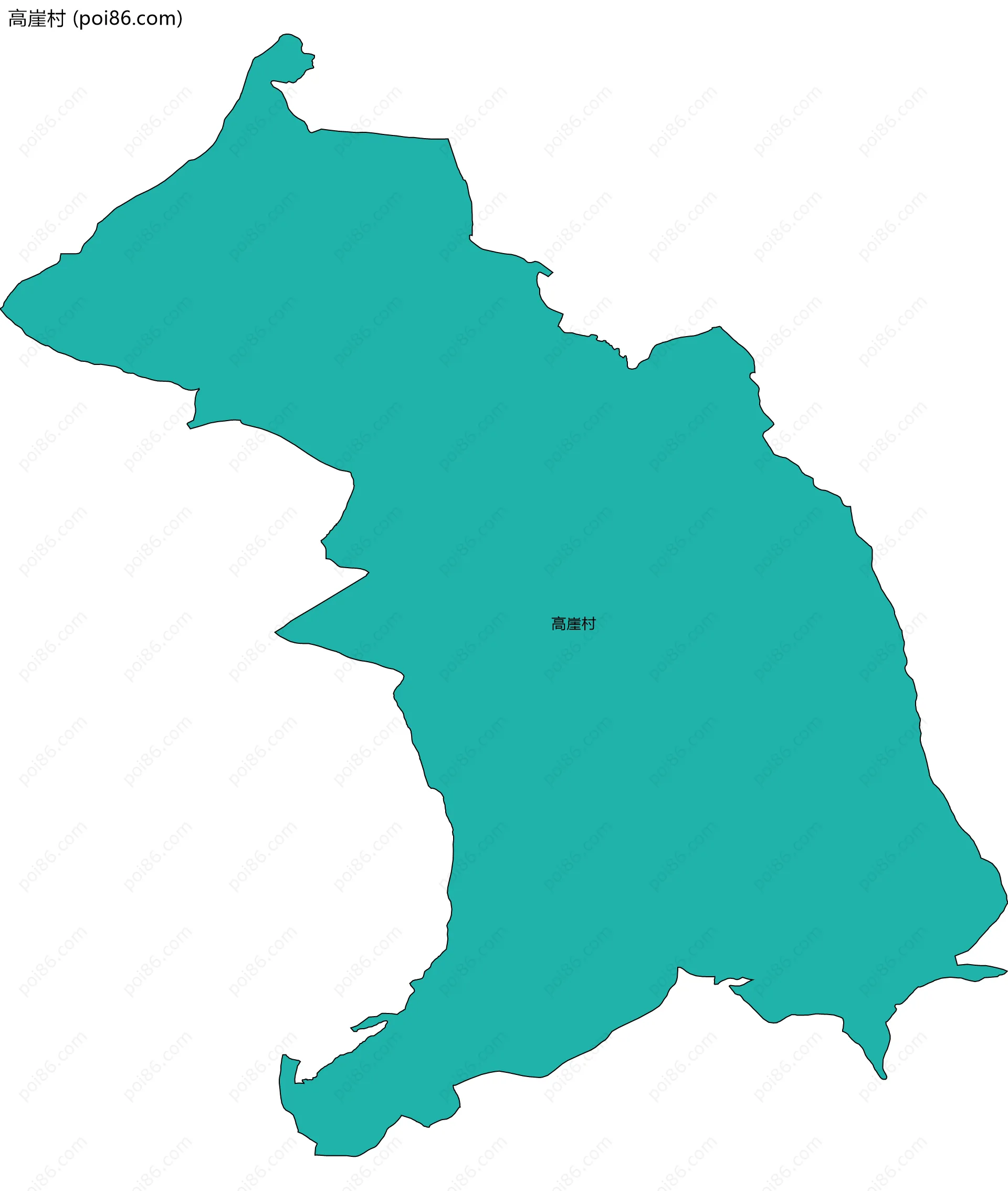 高崖村边界地图