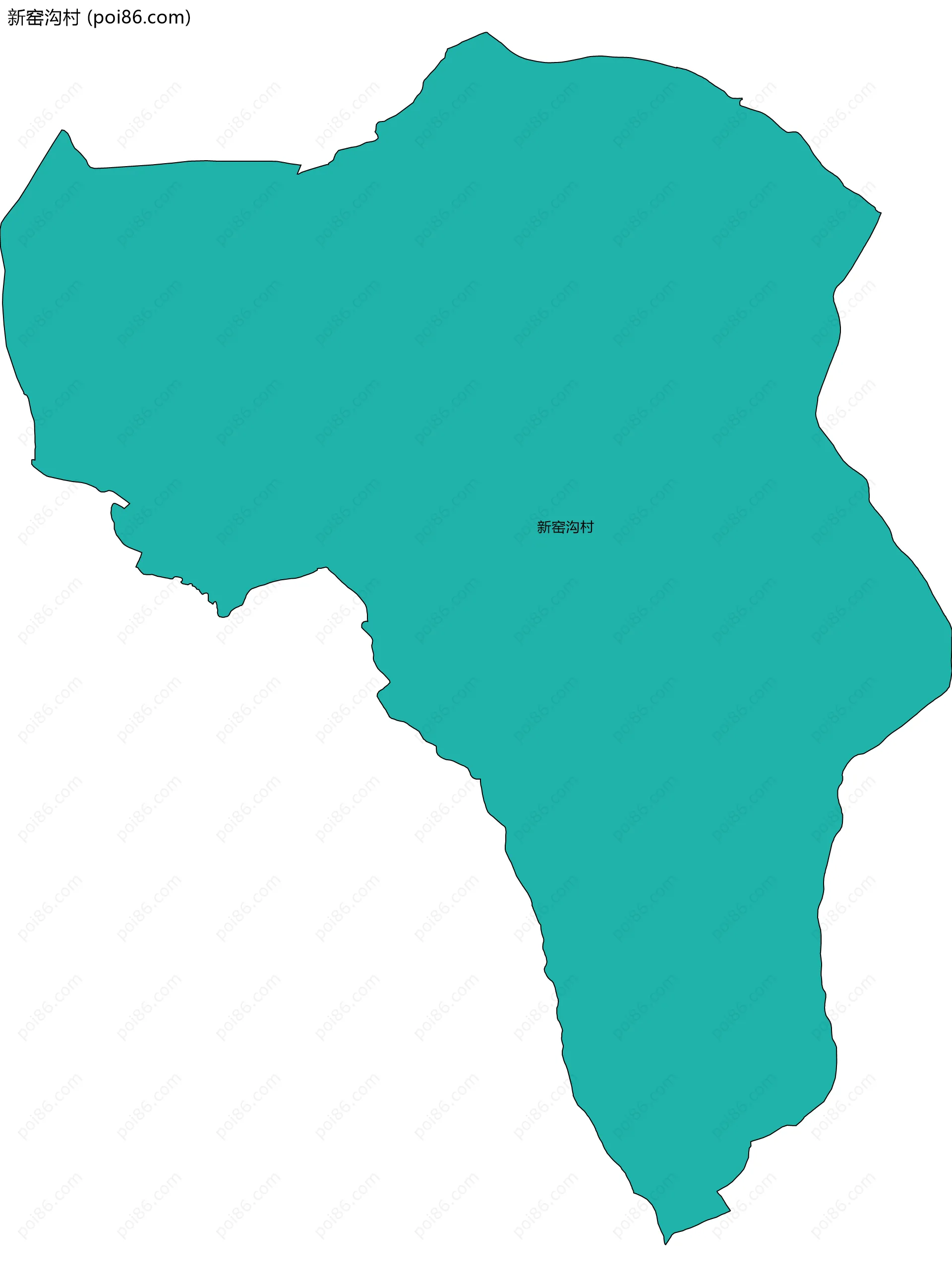 新窑沟村边界地图