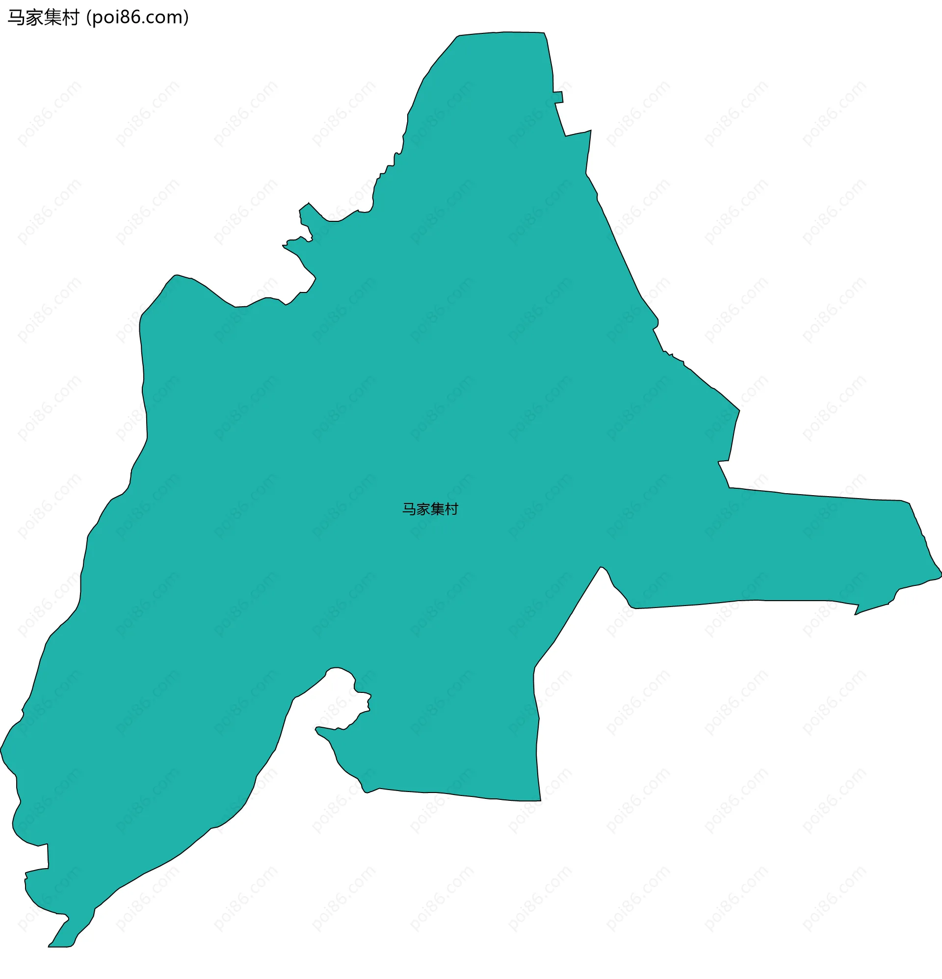 马家集村边界地图