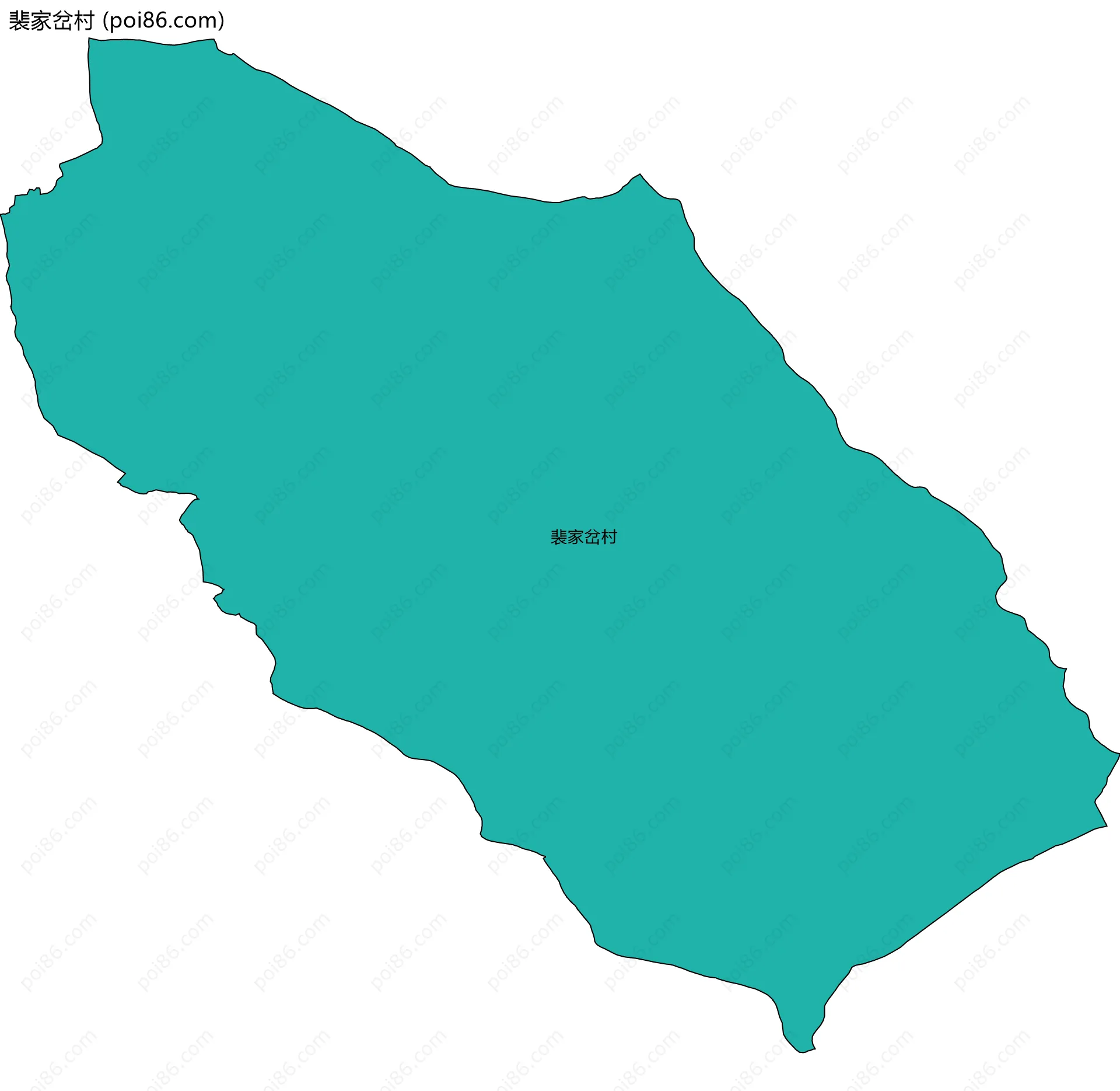 裴家岔村边界地图