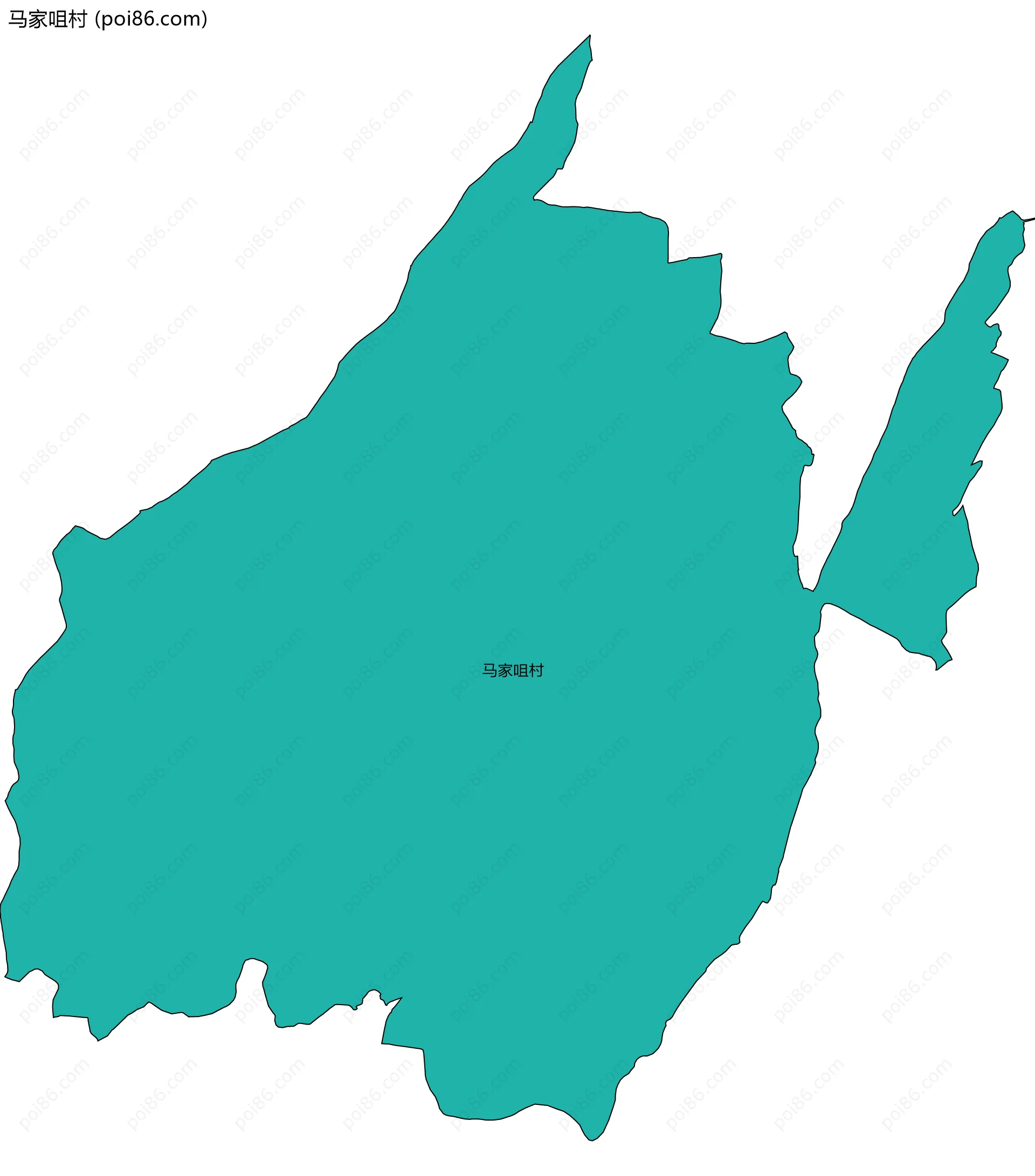 马家咀村边界地图