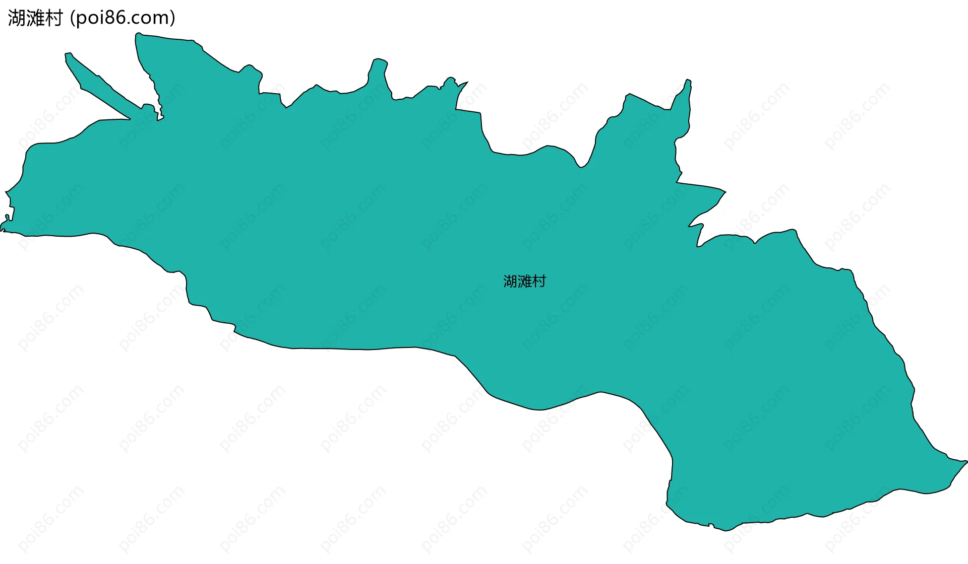 湖滩村边界地图