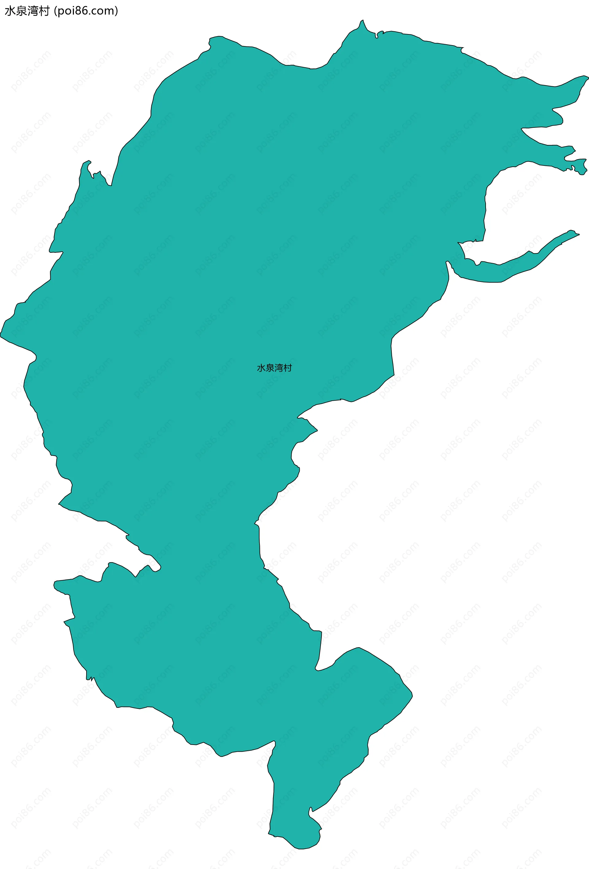 水泉湾村边界地图