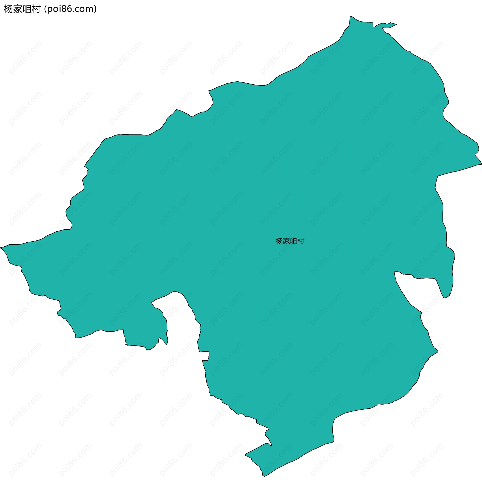 杨家咀村边界地图