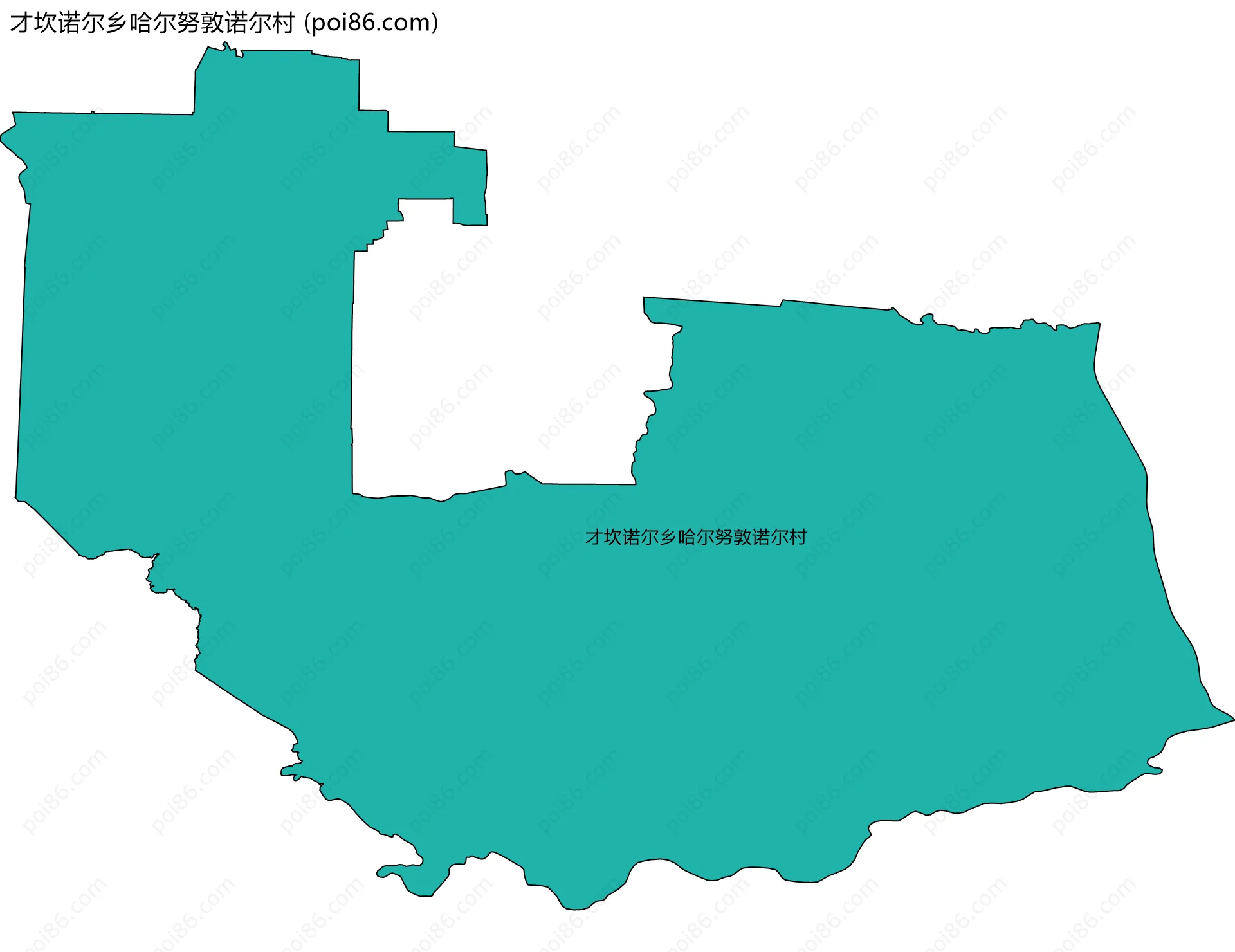 才坎诺尔乡哈尔努敦诺尔村边界地图