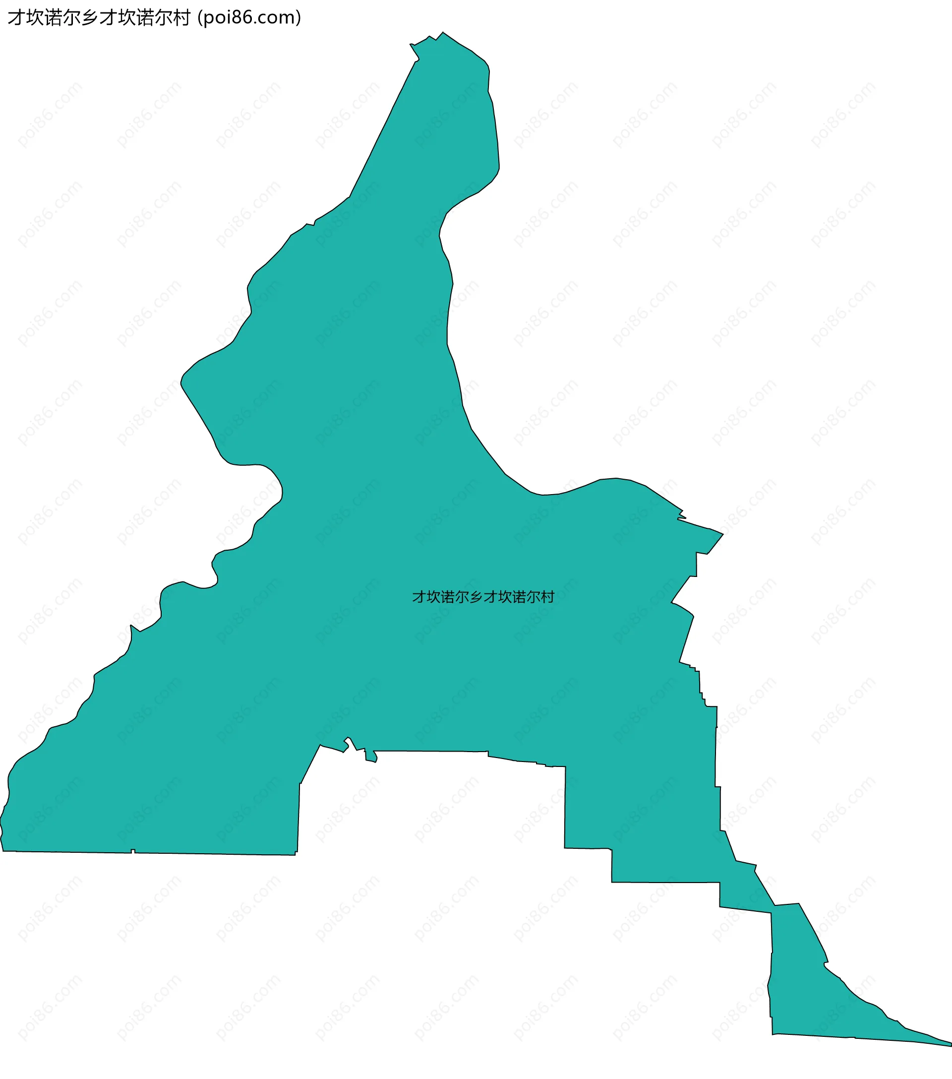 才坎诺尔乡才坎诺尔村边界地图