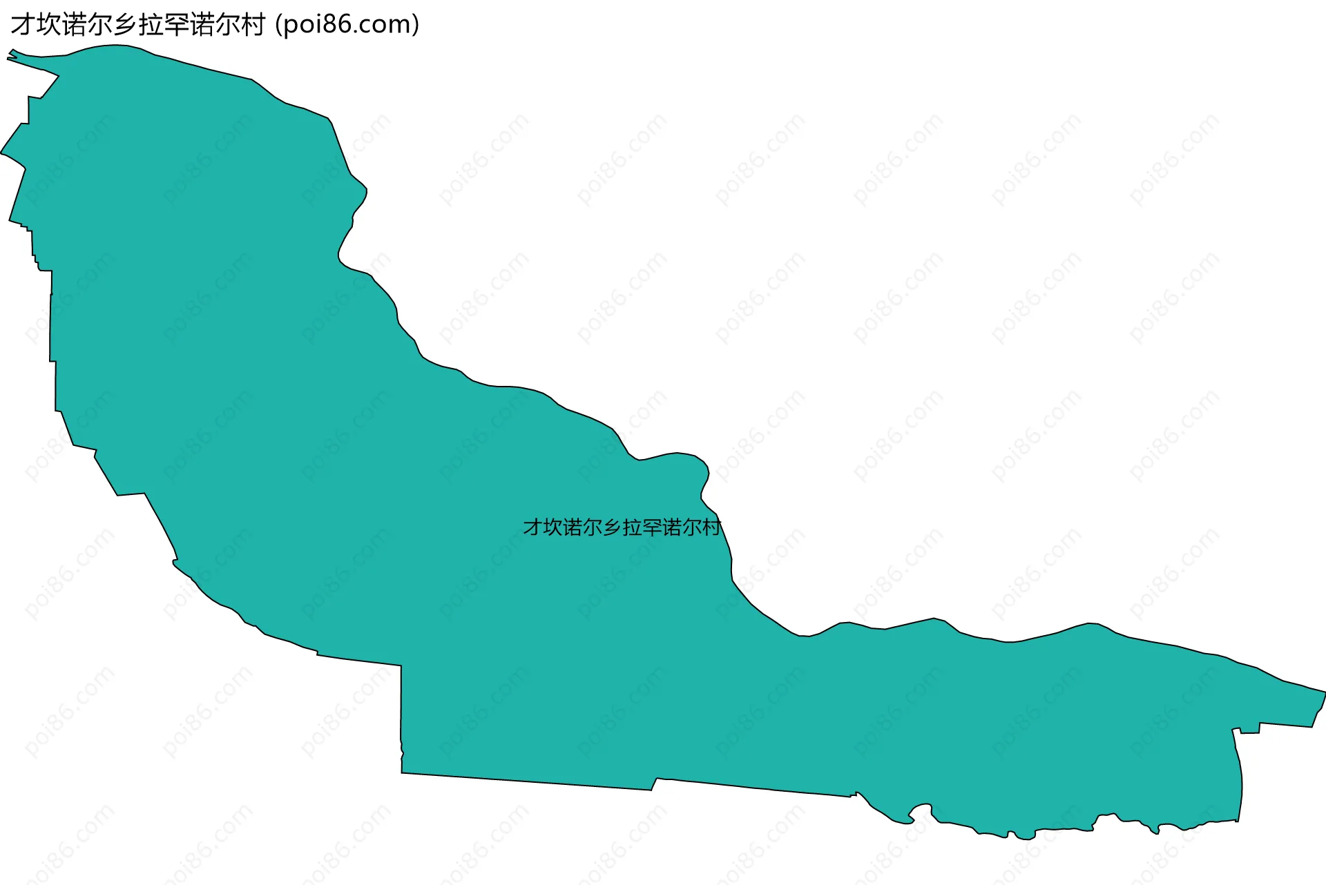 才坎诺尔乡拉罕诺尔村边界地图