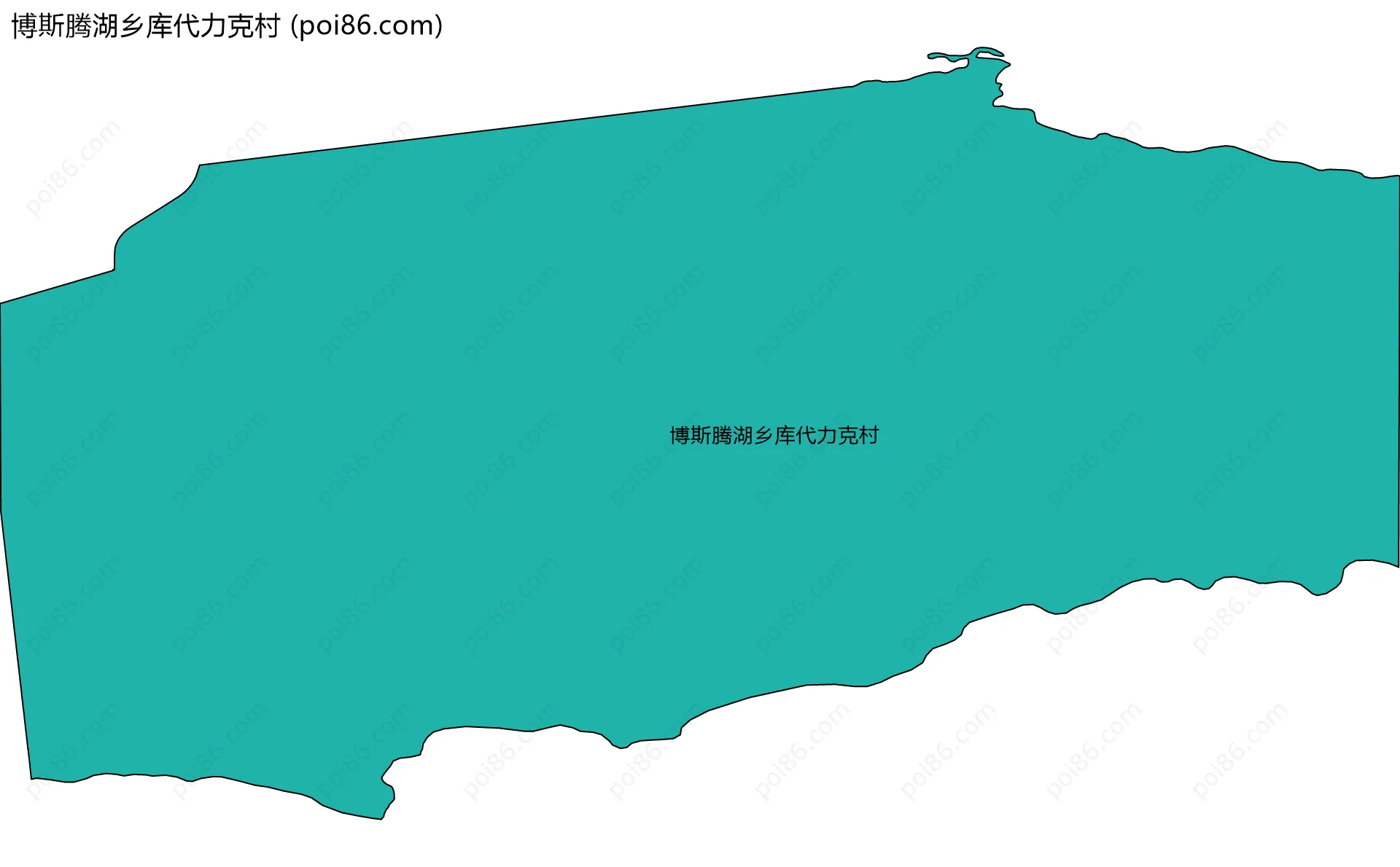 博斯腾湖乡库代力克村边界地图
