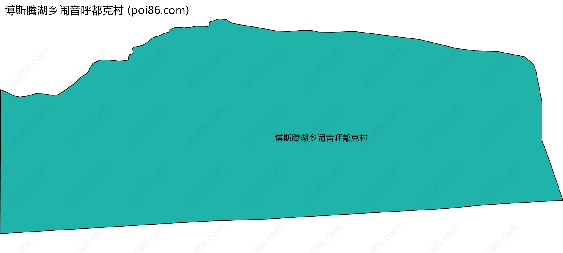博斯腾湖乡闹音呼都克村边界地图